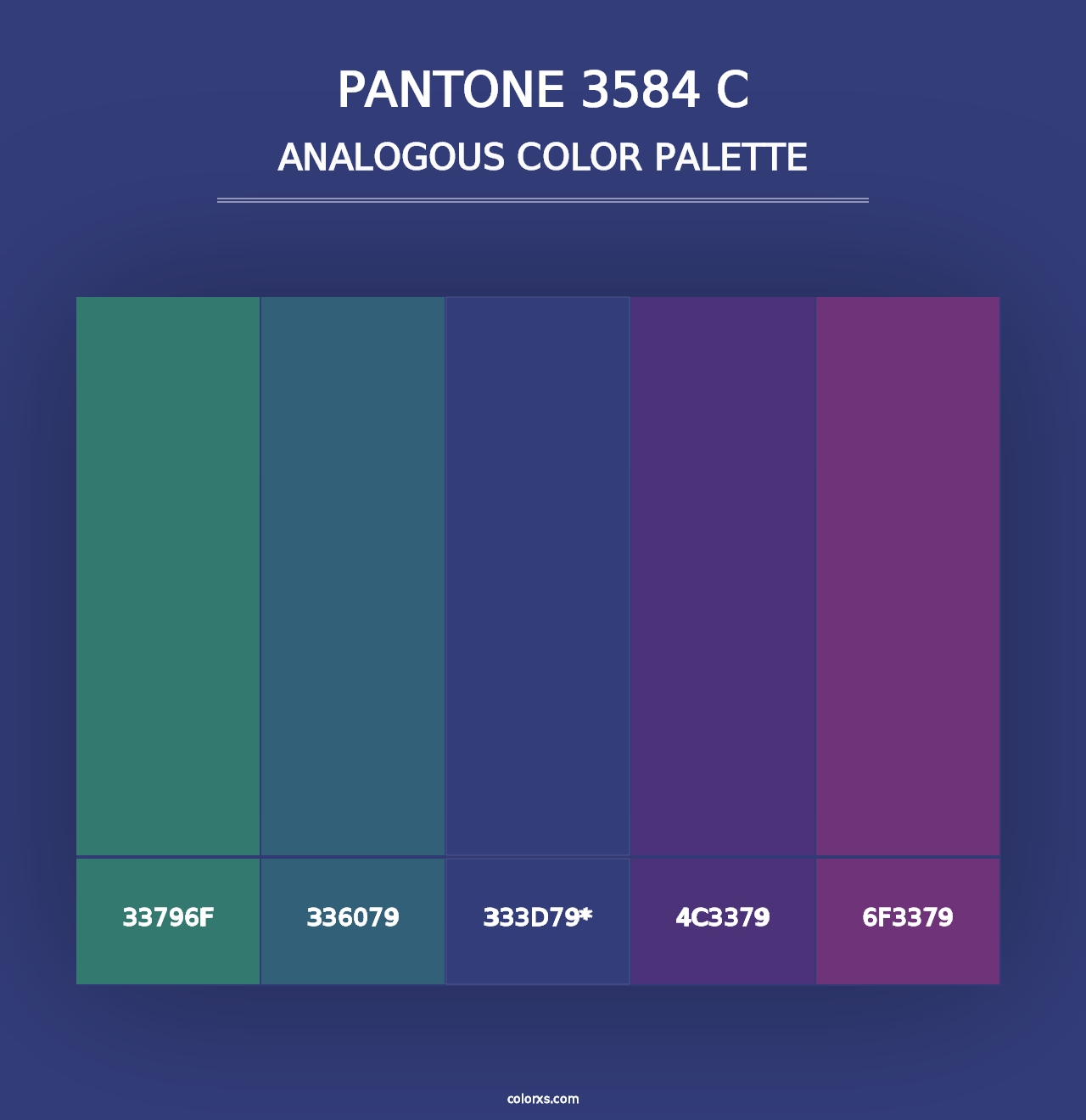 PANTONE 3584 C - Analogous Color Palette