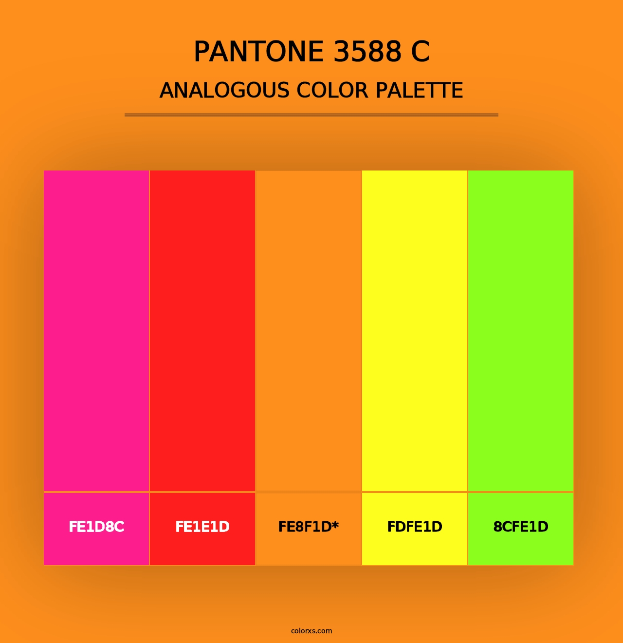 PANTONE 3588 C - Analogous Color Palette