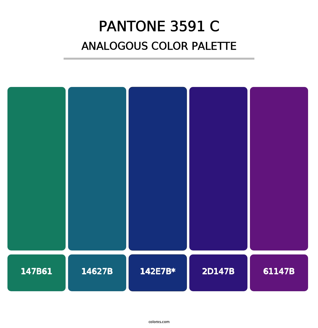 PANTONE 3591 C - Analogous Color Palette