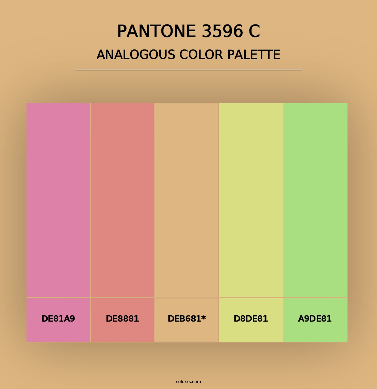 PANTONE 3596 C - Analogous Color Palette