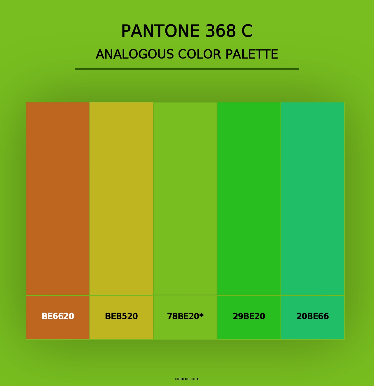 PANTONE 368 C - Analogous Color Palette