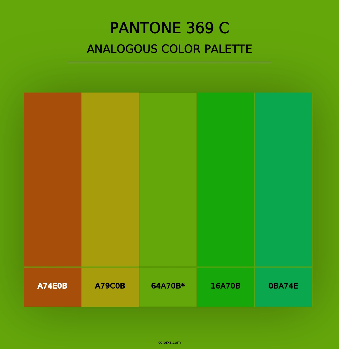 PANTONE 369 C - Analogous Color Palette