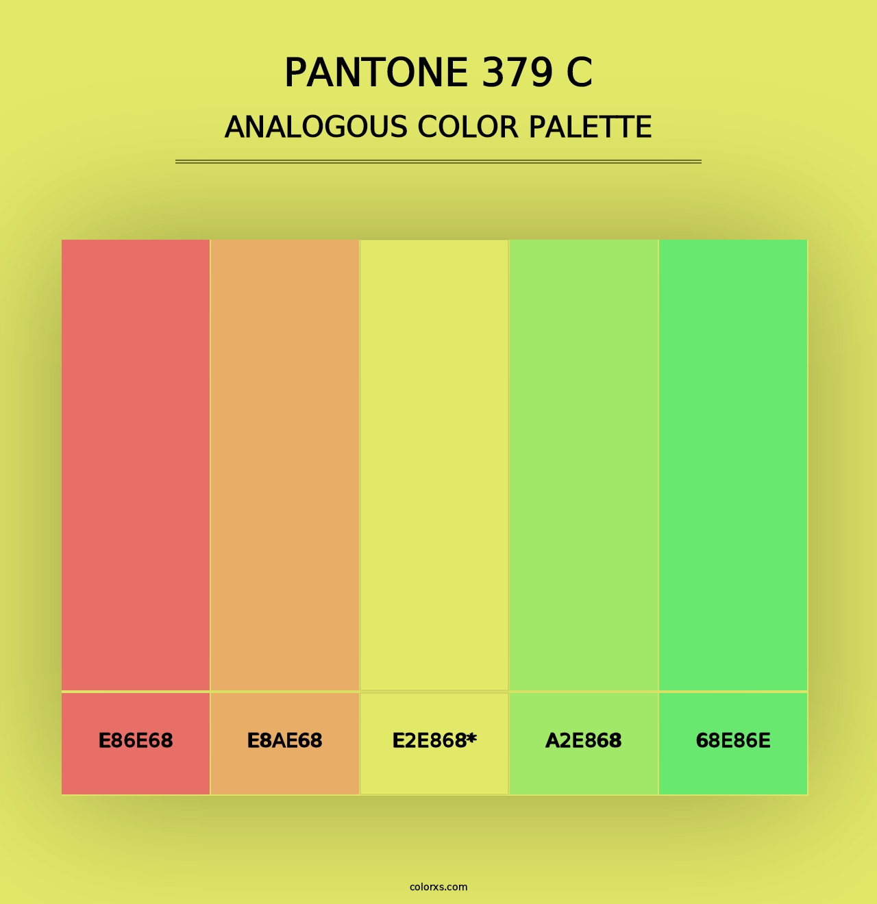 PANTONE 379 C - Analogous Color Palette