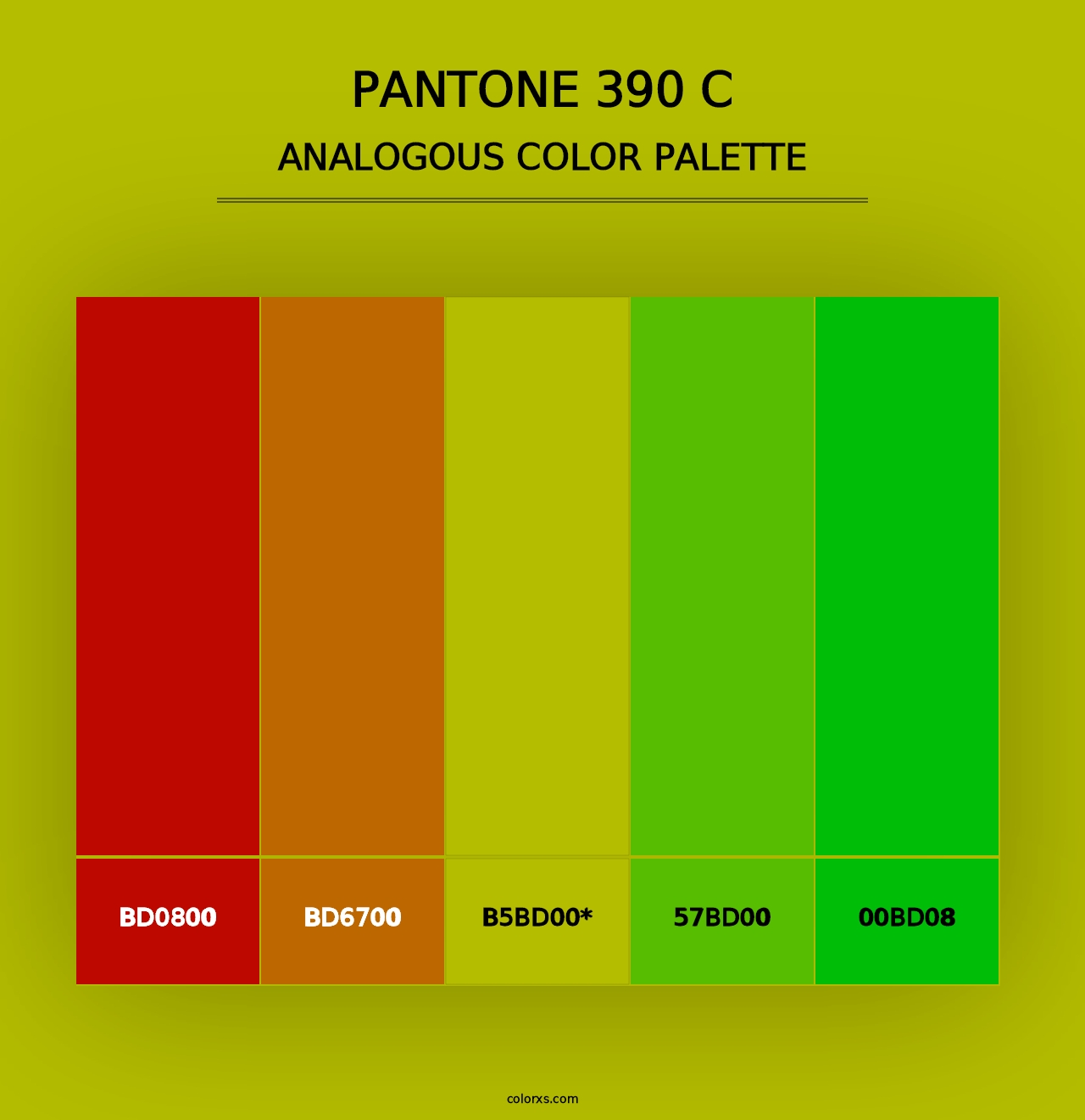 PANTONE 390 C - Analogous Color Palette