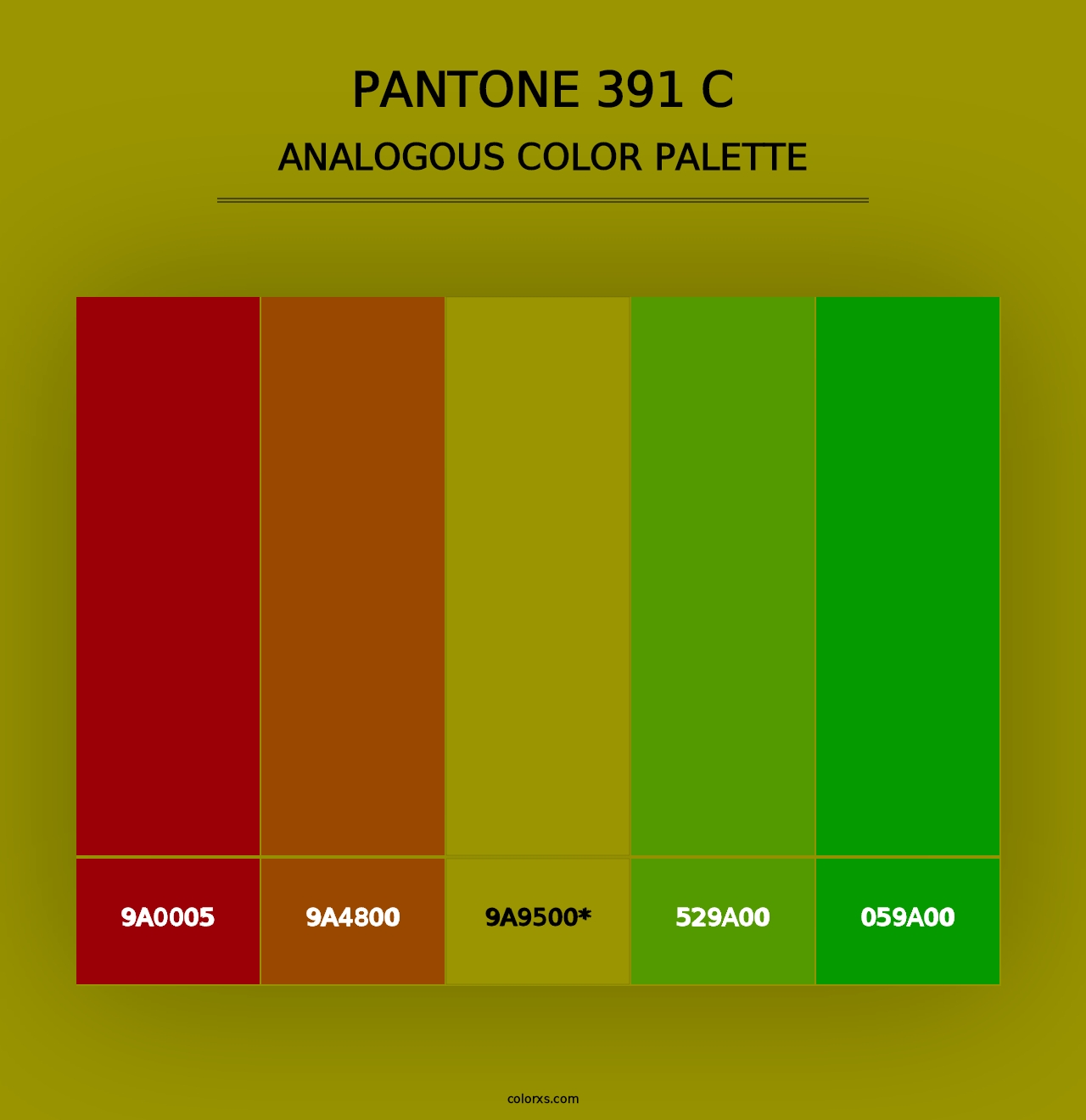 PANTONE 391 C - Analogous Color Palette