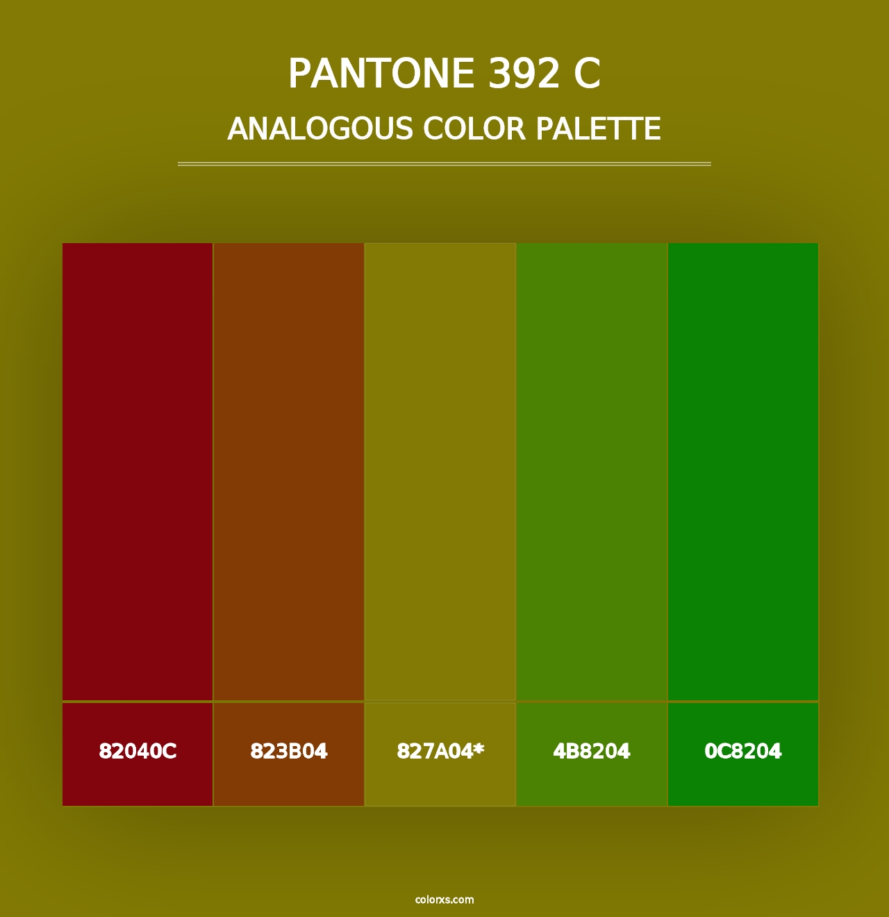 PANTONE 392 C - Analogous Color Palette