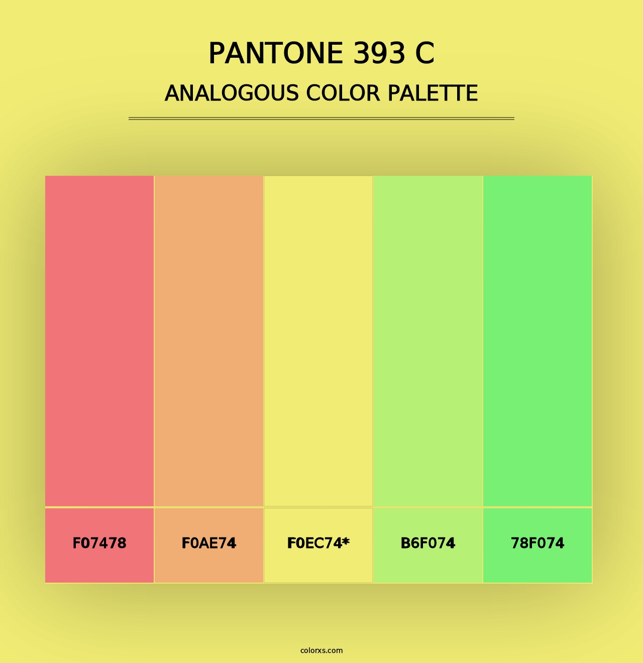 PANTONE 393 C - Analogous Color Palette