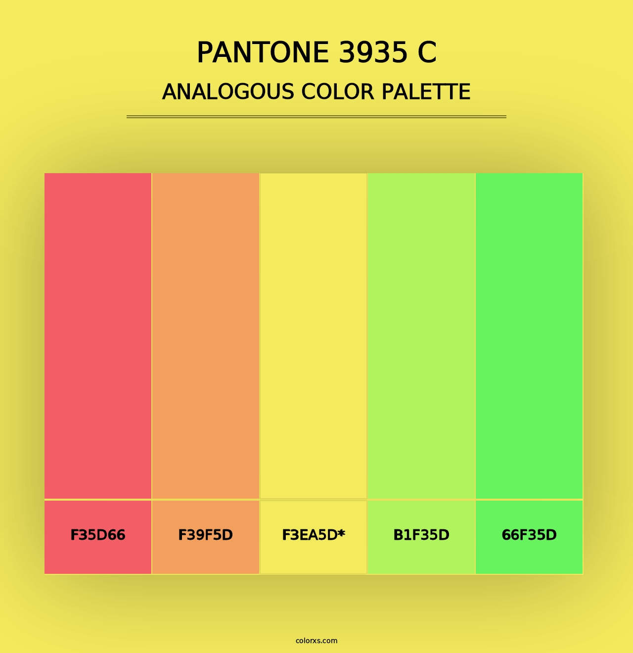 PANTONE 3935 C - Analogous Color Palette