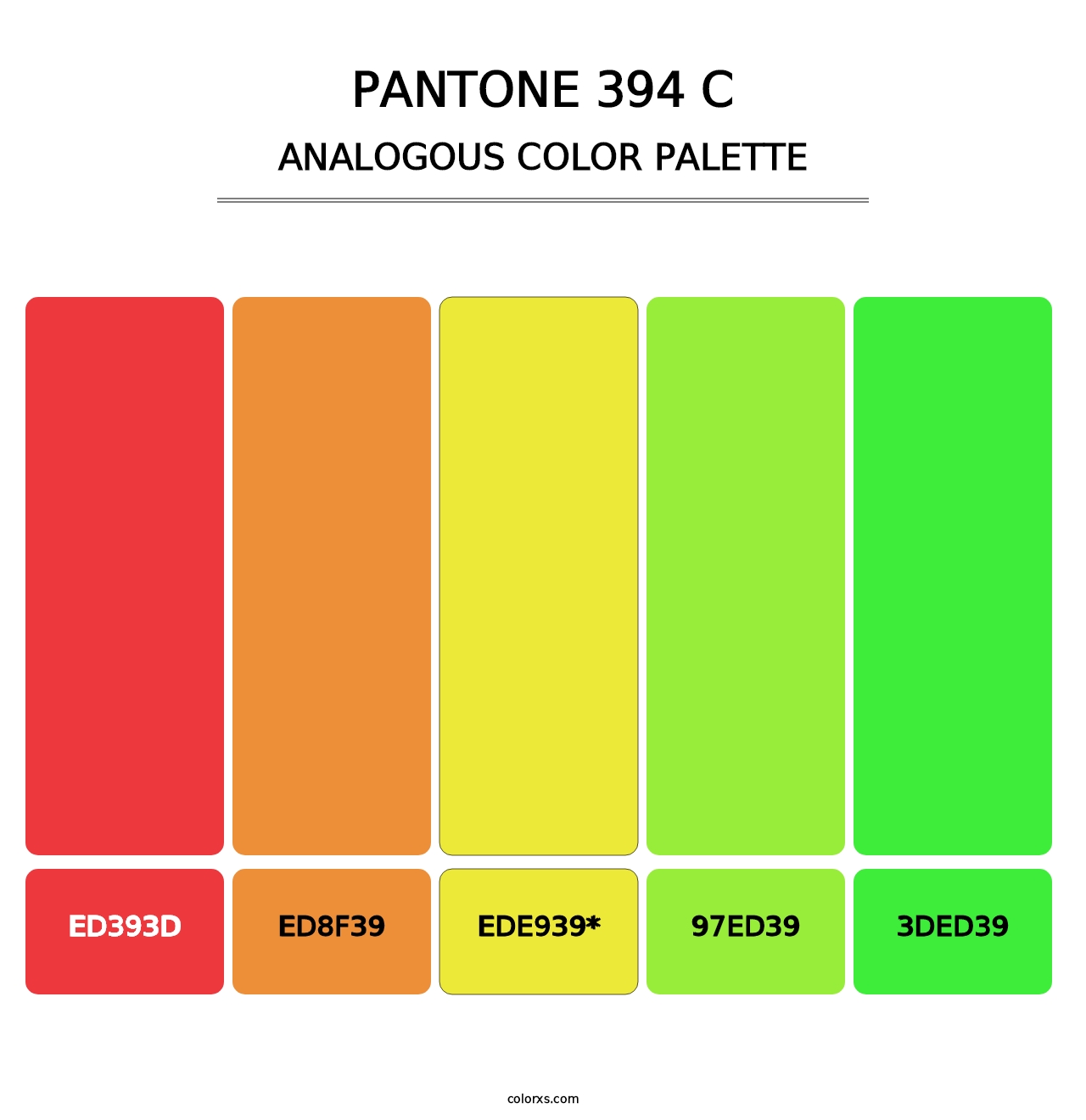 PANTONE 394 C - Analogous Color Palette