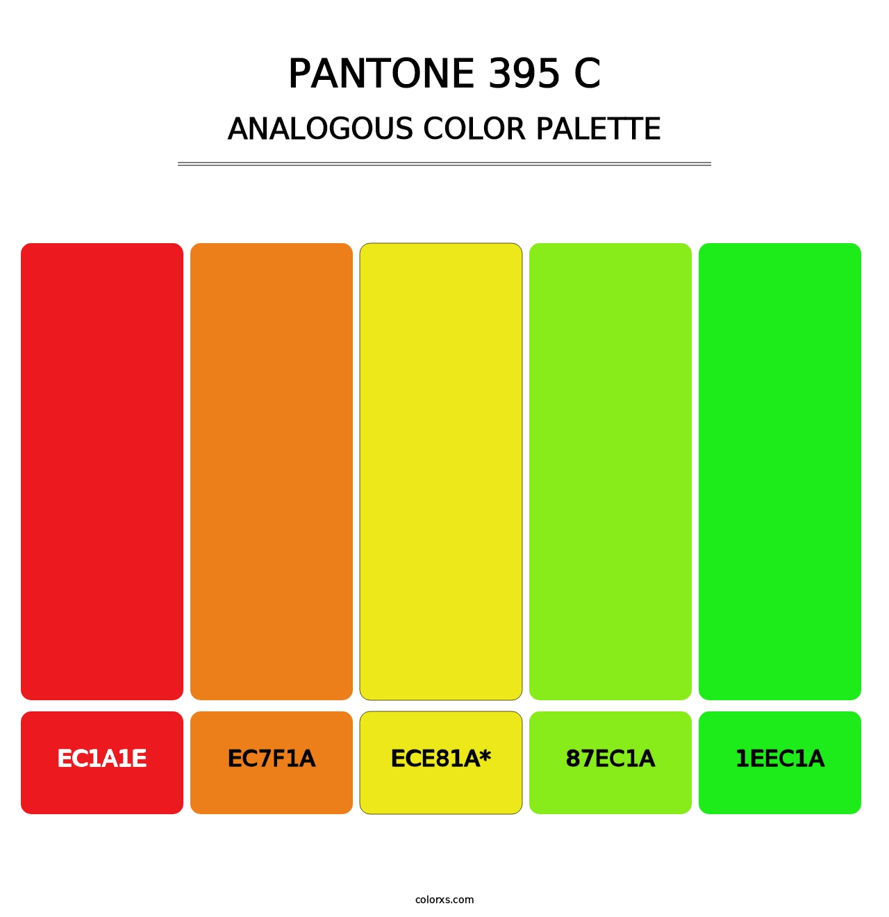 PANTONE 395 C - Analogous Color Palette