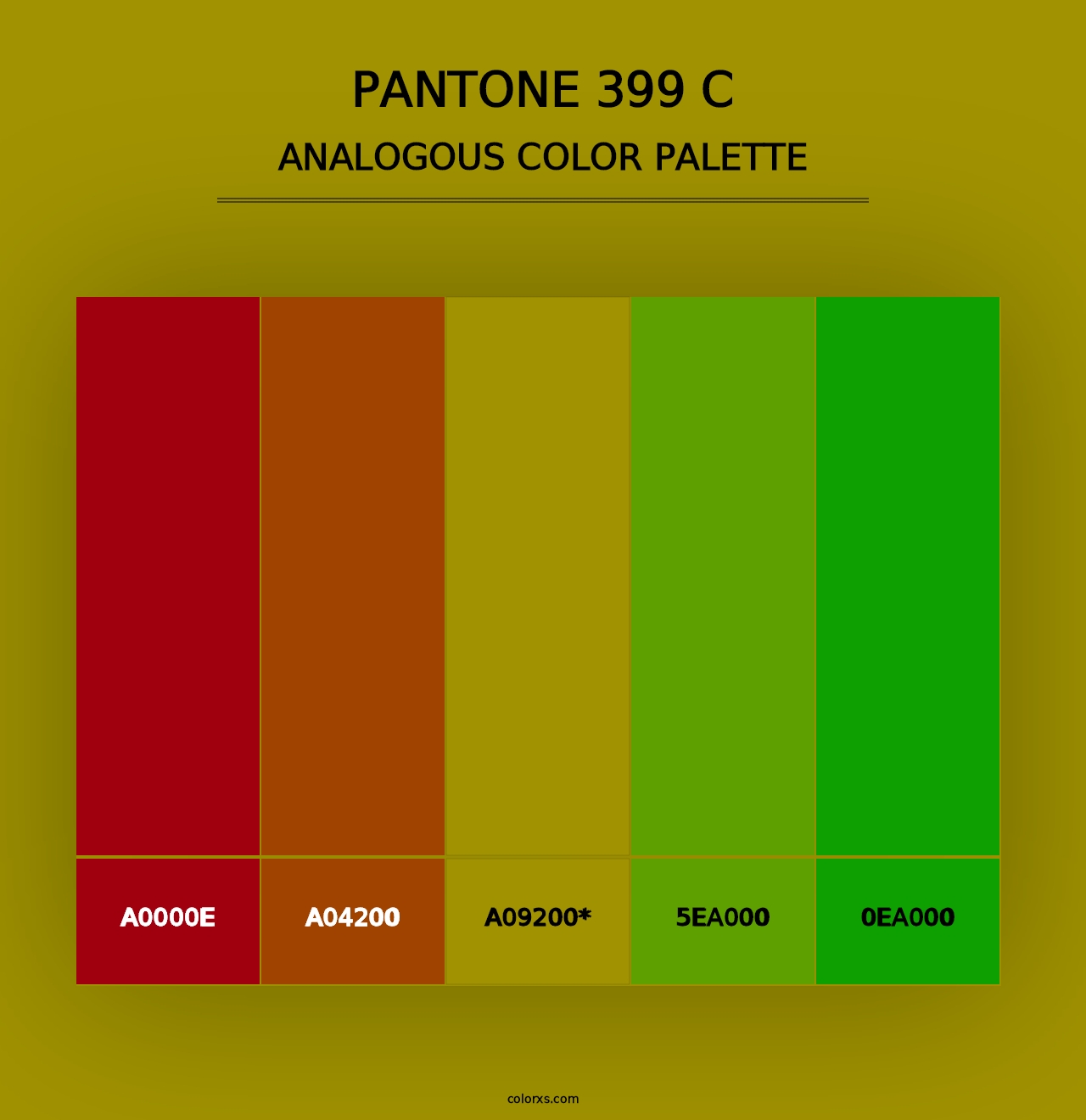 PANTONE 399 C - Analogous Color Palette