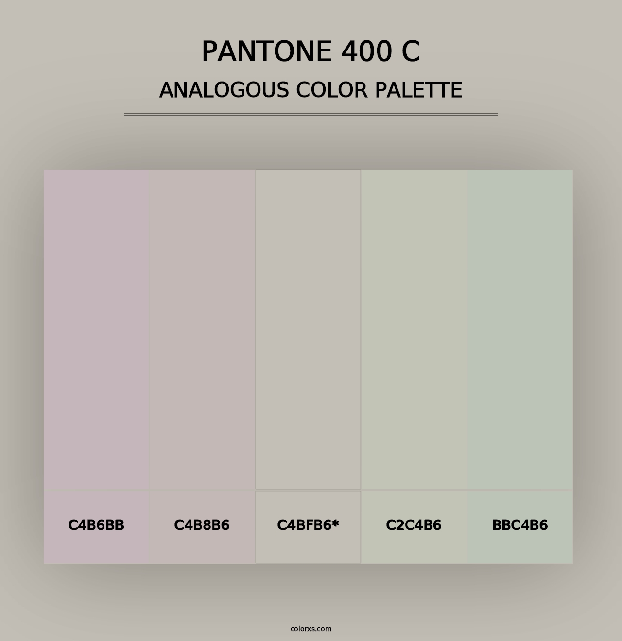 PANTONE 400 C - Analogous Color Palette