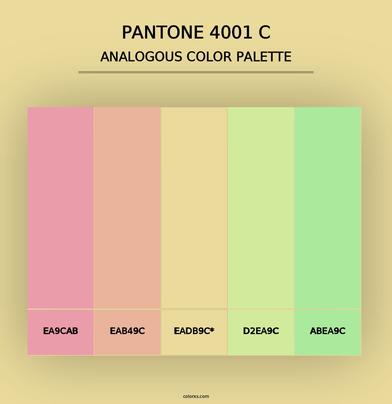 PANTONE 4001 C - Analogous Color Palette