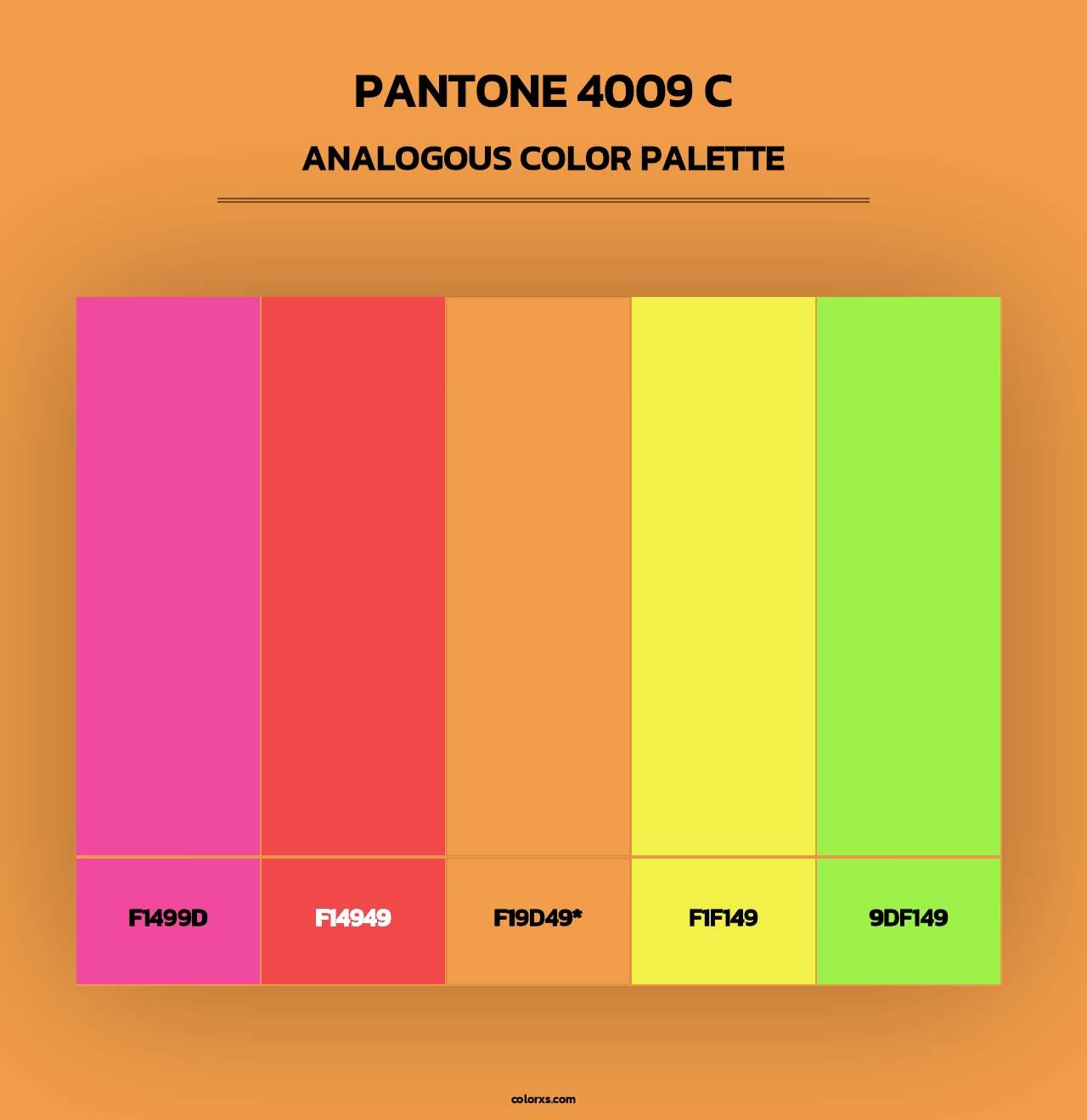 PANTONE 4009 C - Analogous Color Palette