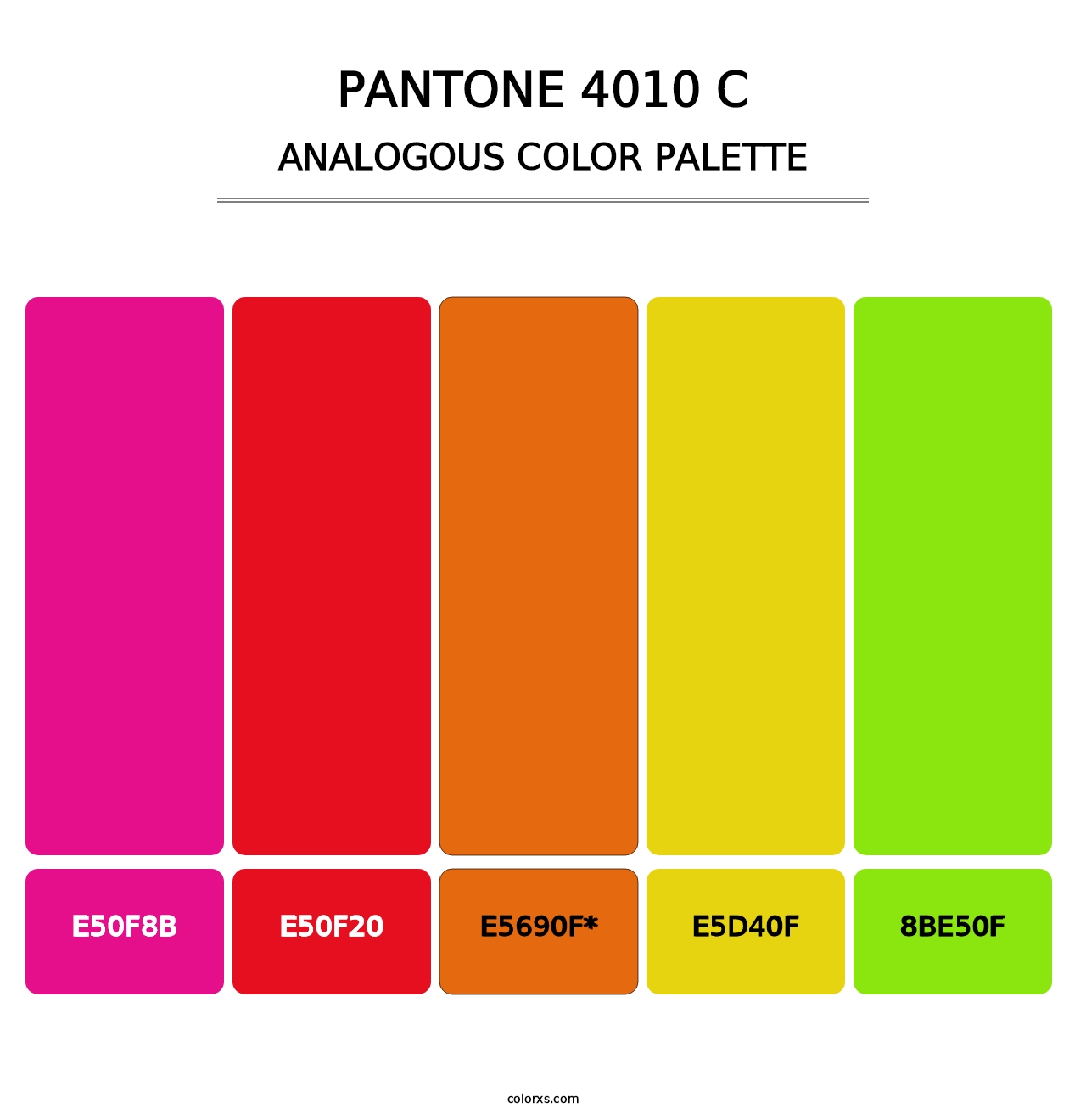 PANTONE 4010 C - Analogous Color Palette