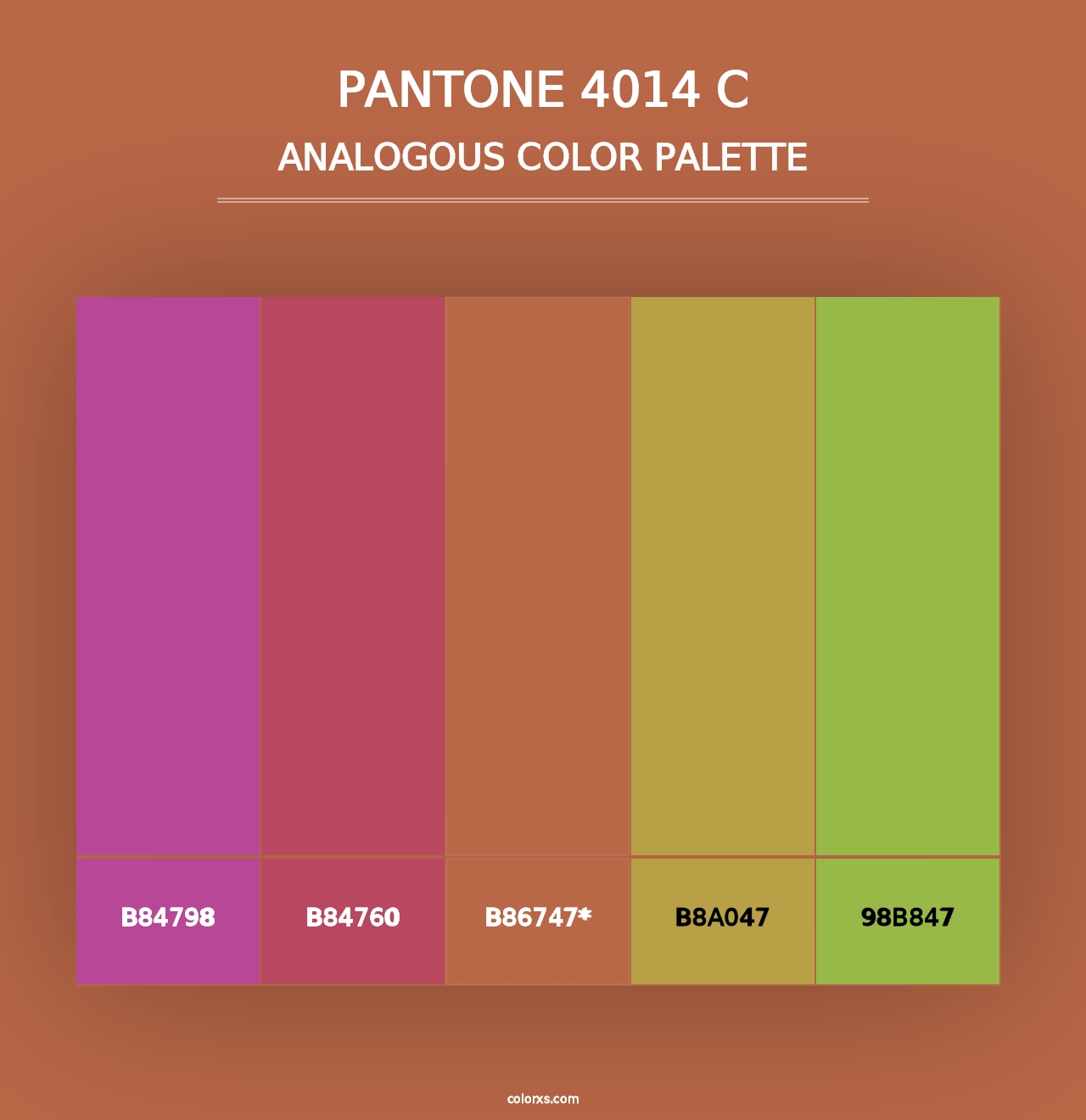 PANTONE 4014 C - Analogous Color Palette