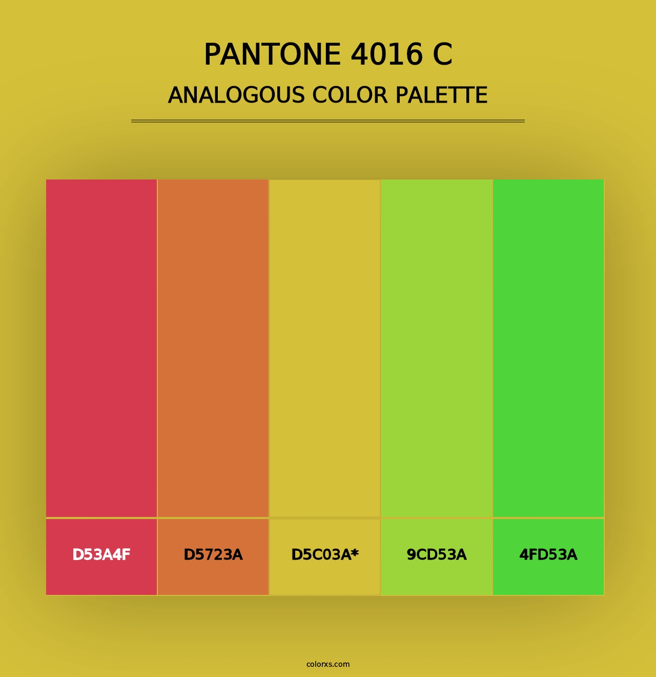 PANTONE 4016 C - Analogous Color Palette