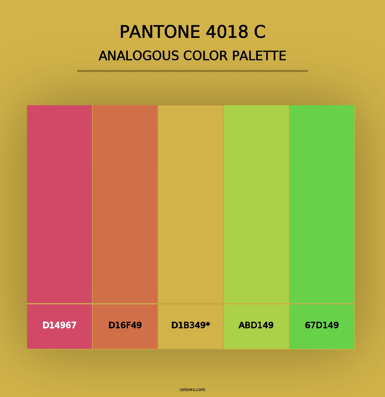 PANTONE 4018 C - Analogous Color Palette