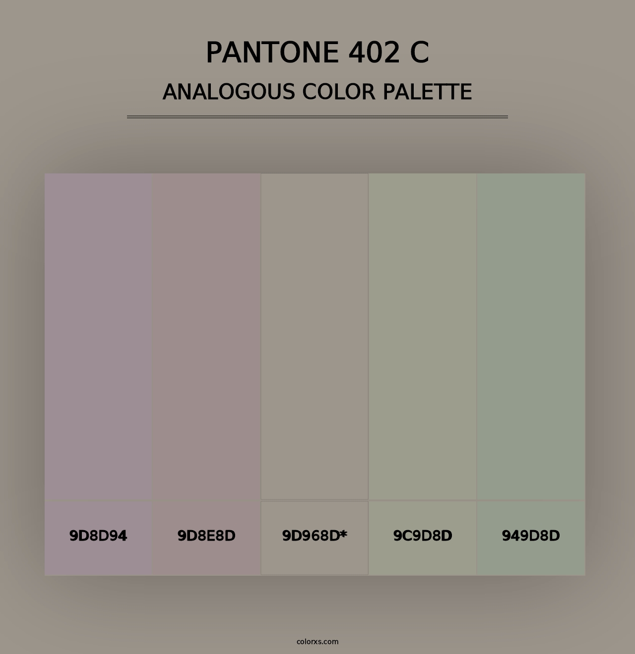 PANTONE 402 C - Analogous Color Palette