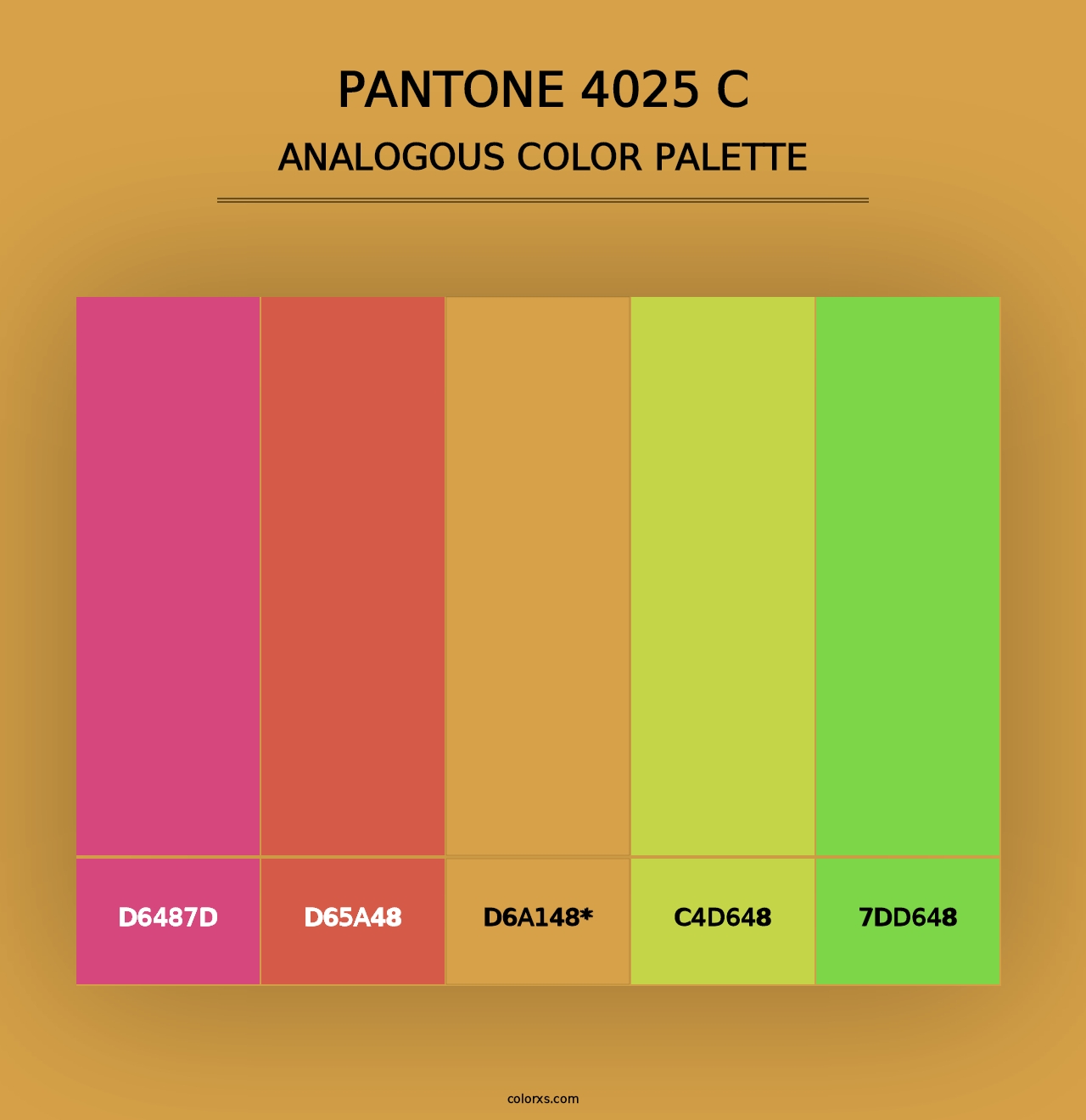 PANTONE 4025 C - Analogous Color Palette