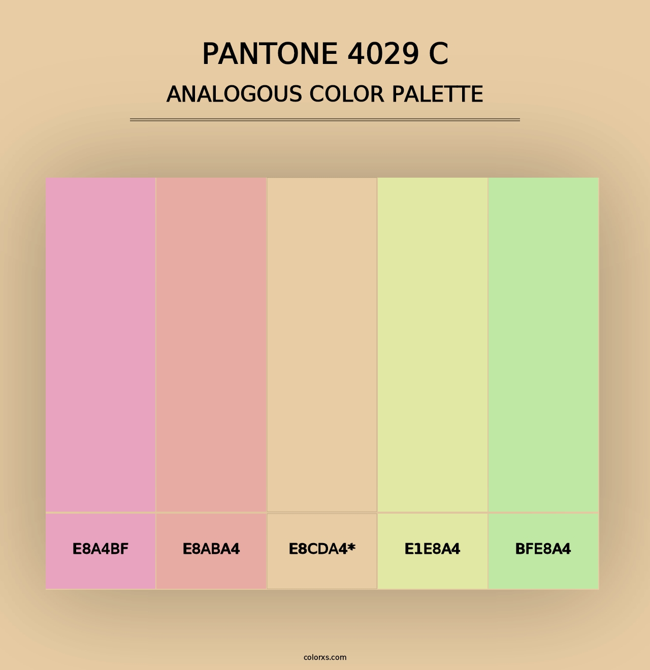 PANTONE 4029 C - Analogous Color Palette