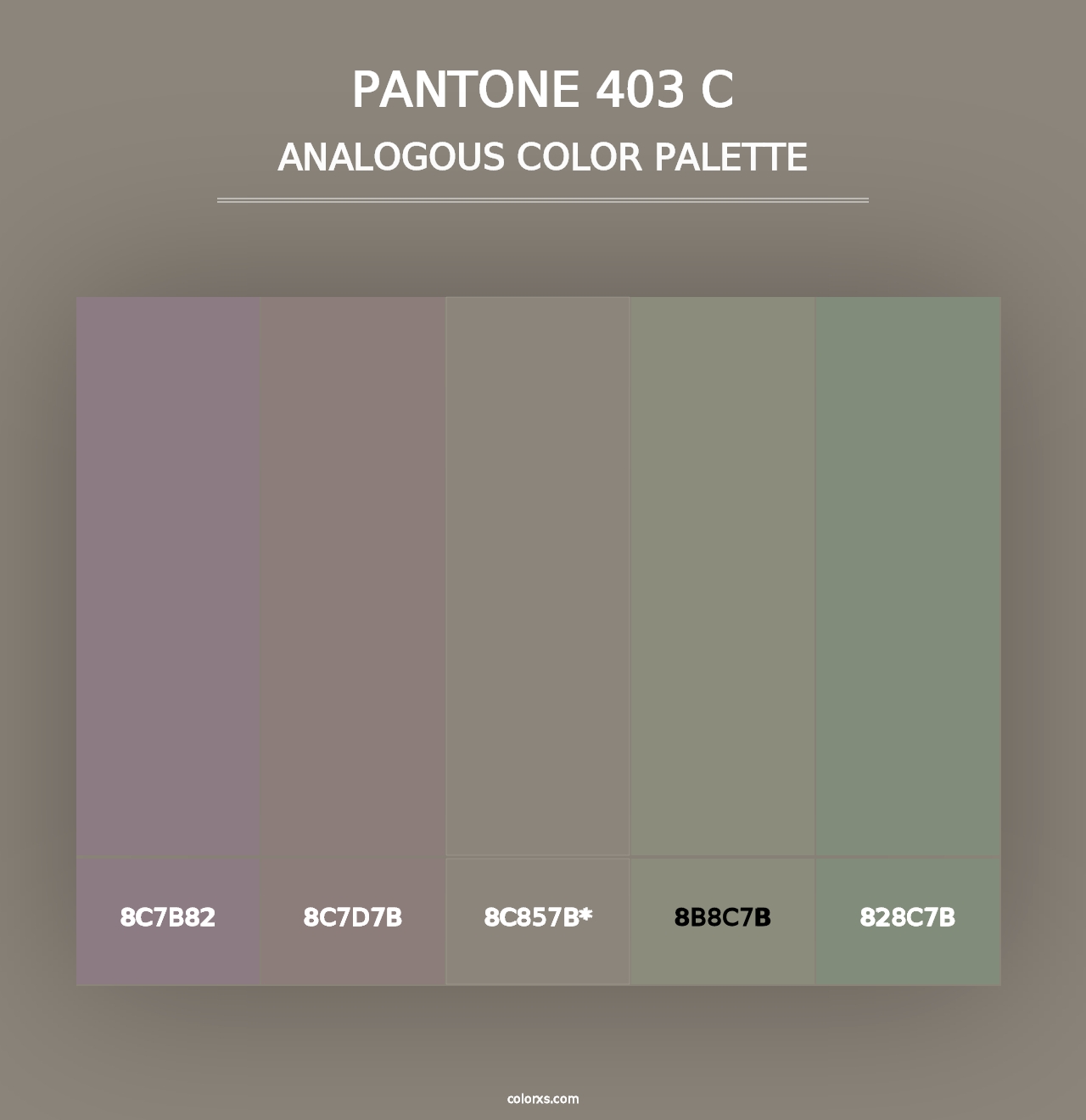 PANTONE 403 C - Analogous Color Palette