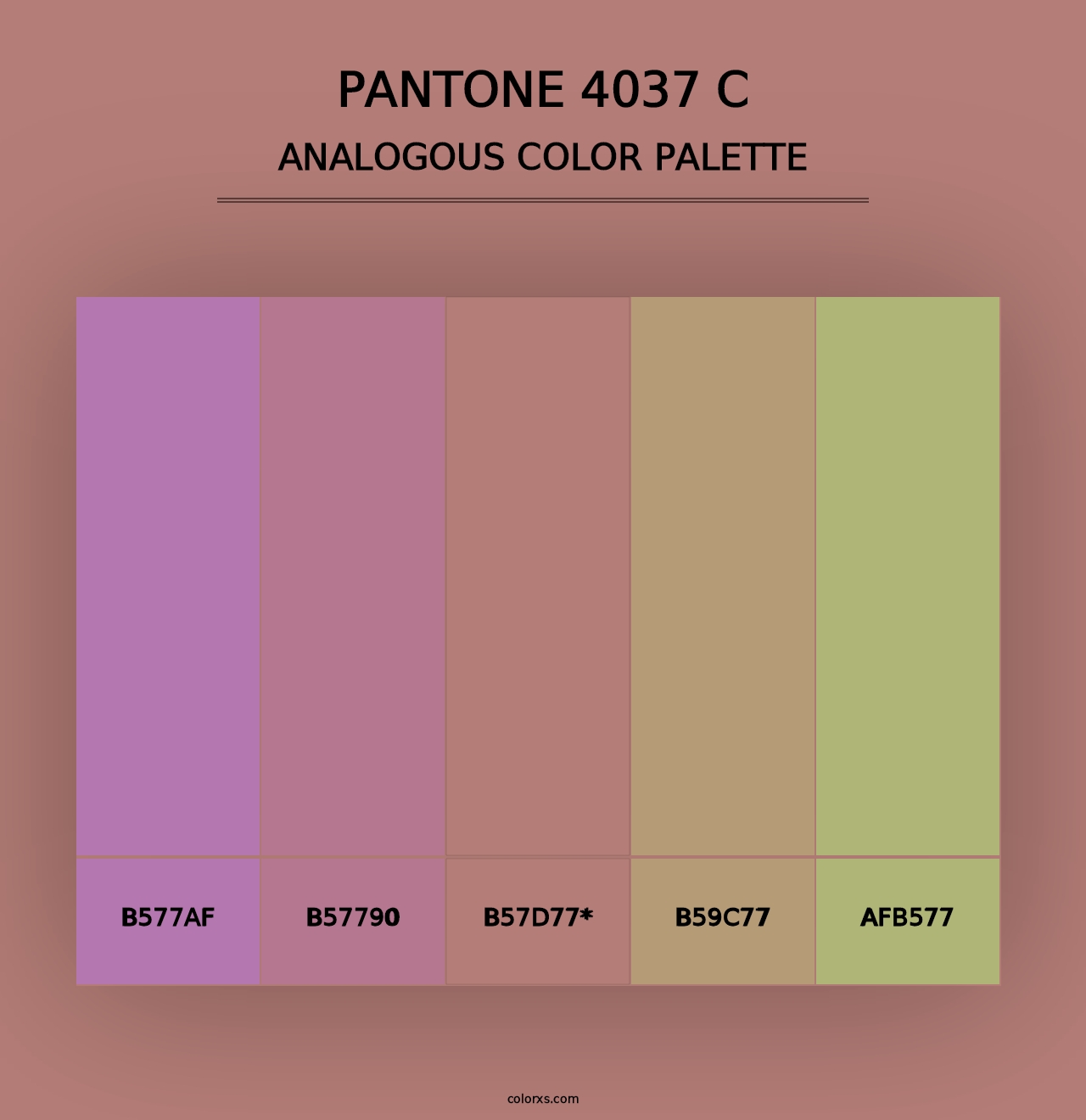 PANTONE 4037 C - Analogous Color Palette