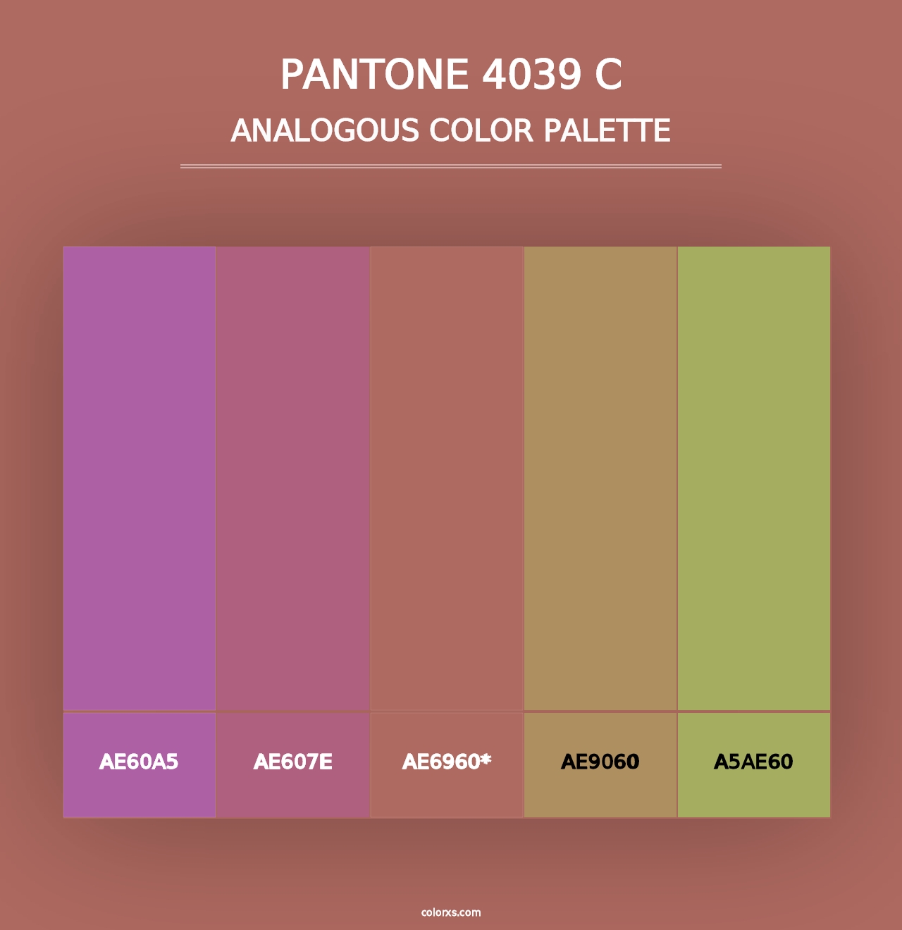 PANTONE 4039 C - Analogous Color Palette