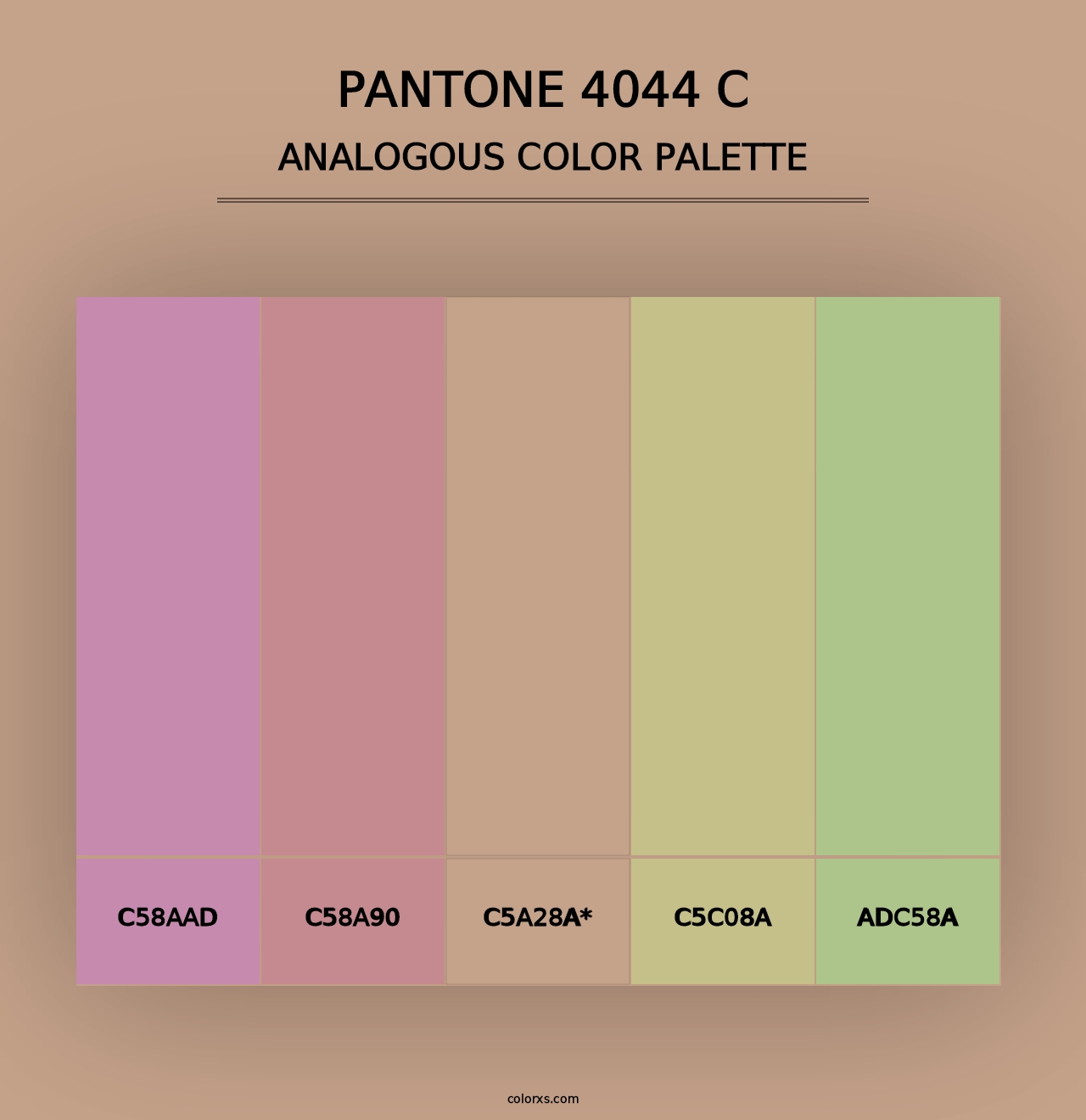 PANTONE 4044 C - Analogous Color Palette