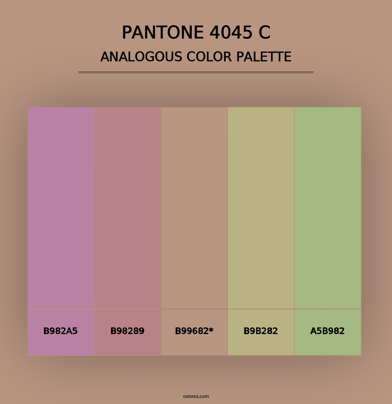 PANTONE 4045 C - Analogous Color Palette