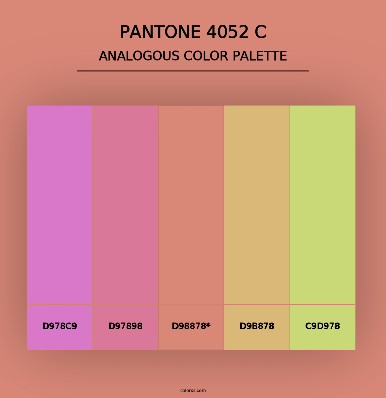 PANTONE 4052 C - Analogous Color Palette