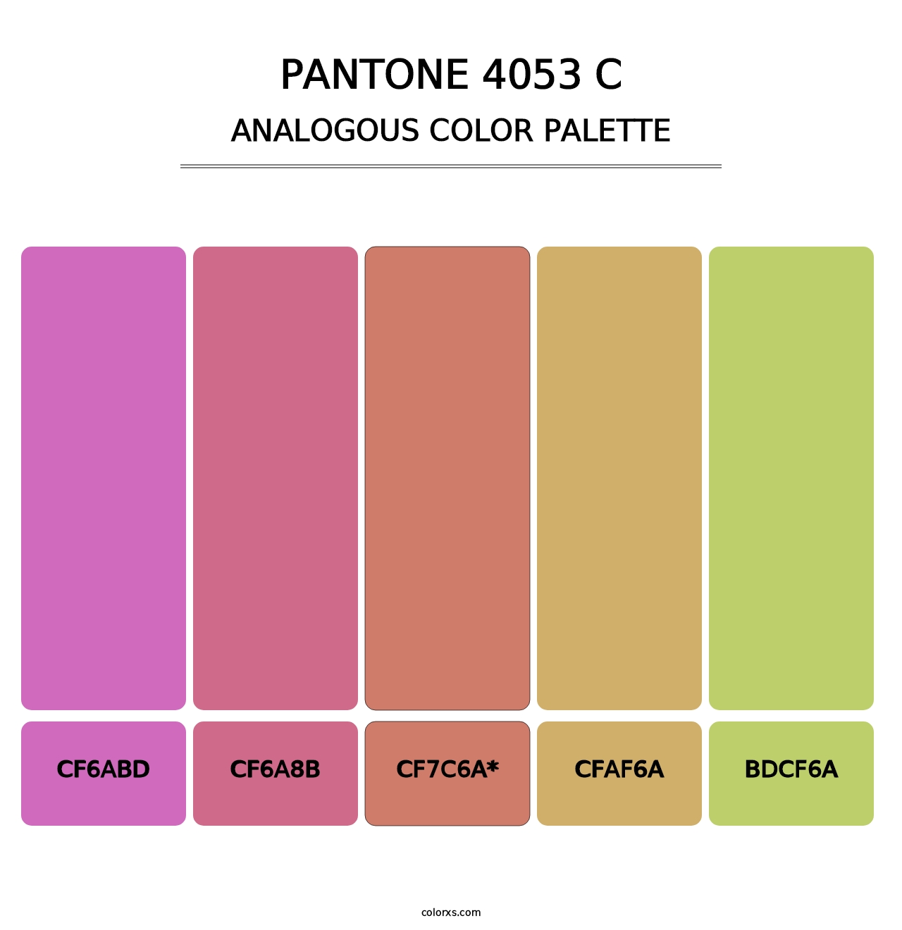 PANTONE 4053 C - Analogous Color Palette