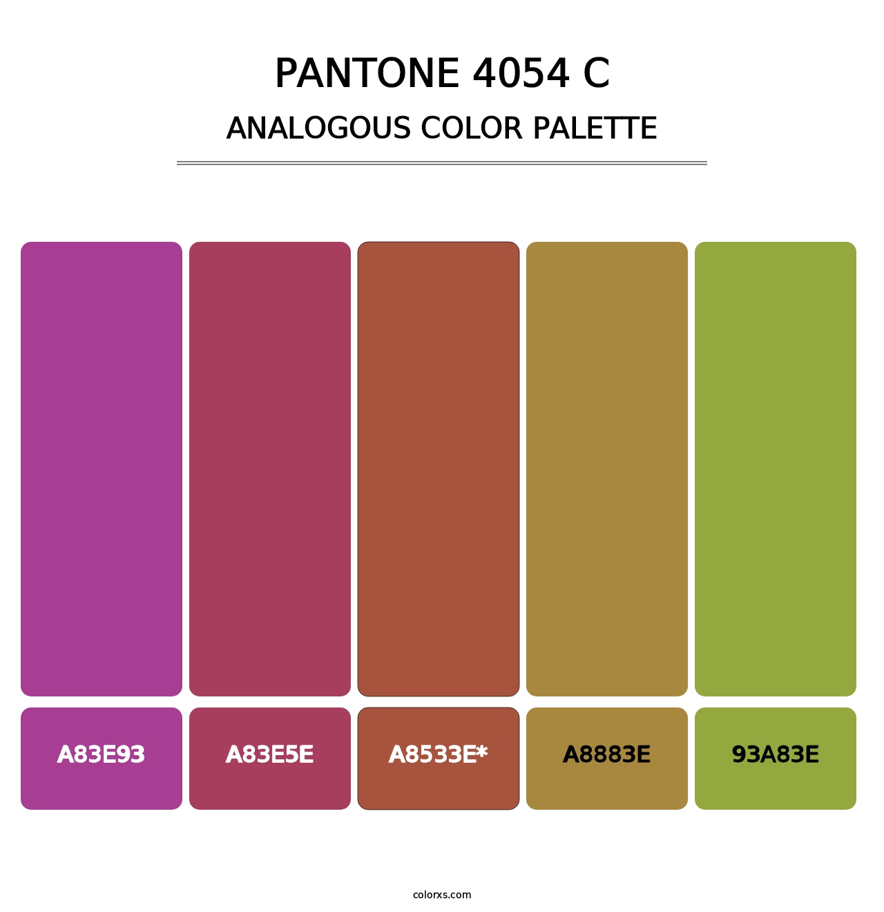 PANTONE 4054 C - Analogous Color Palette