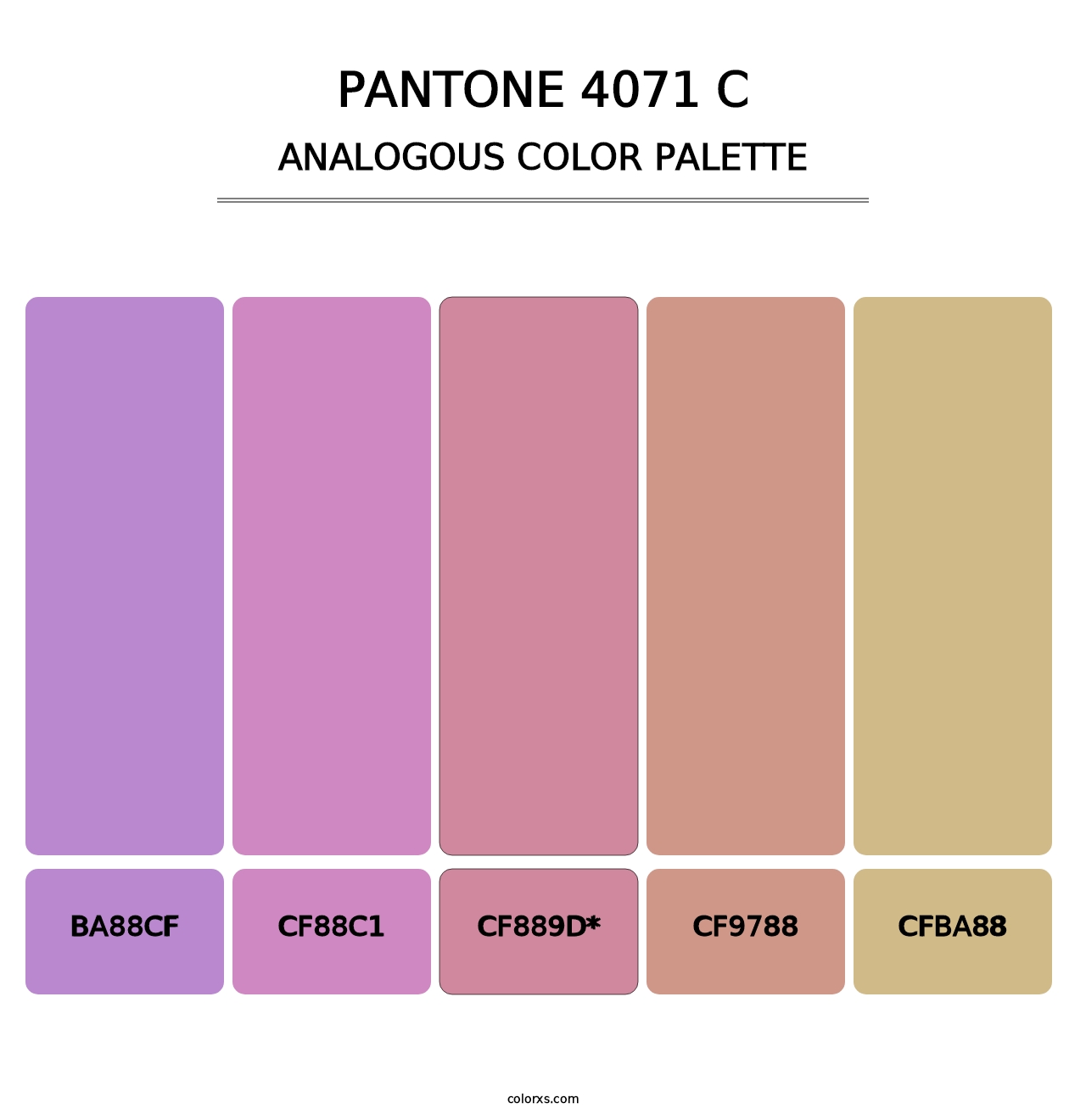 PANTONE 4071 C - Analogous Color Palette