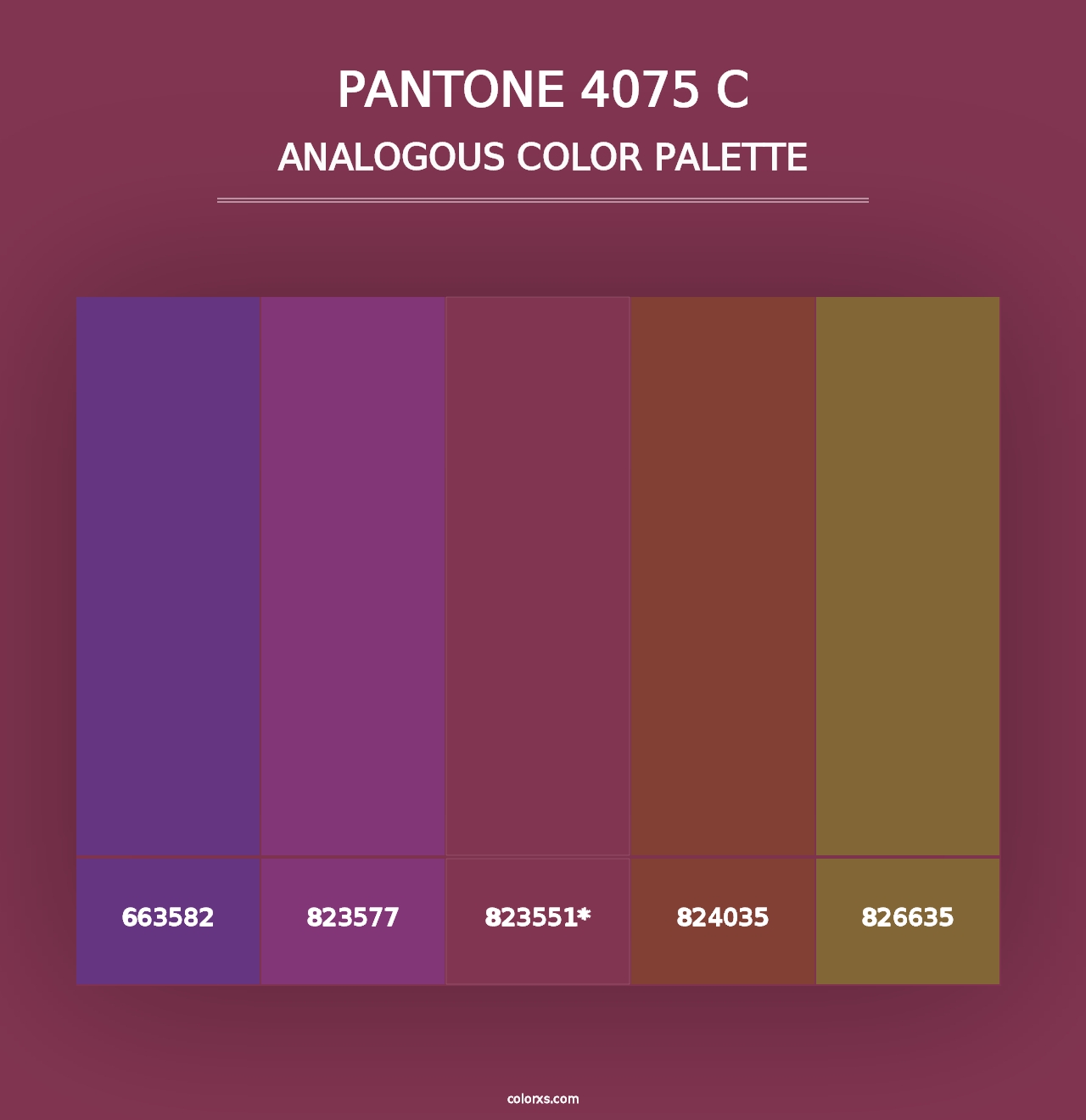 PANTONE 4075 C - Analogous Color Palette