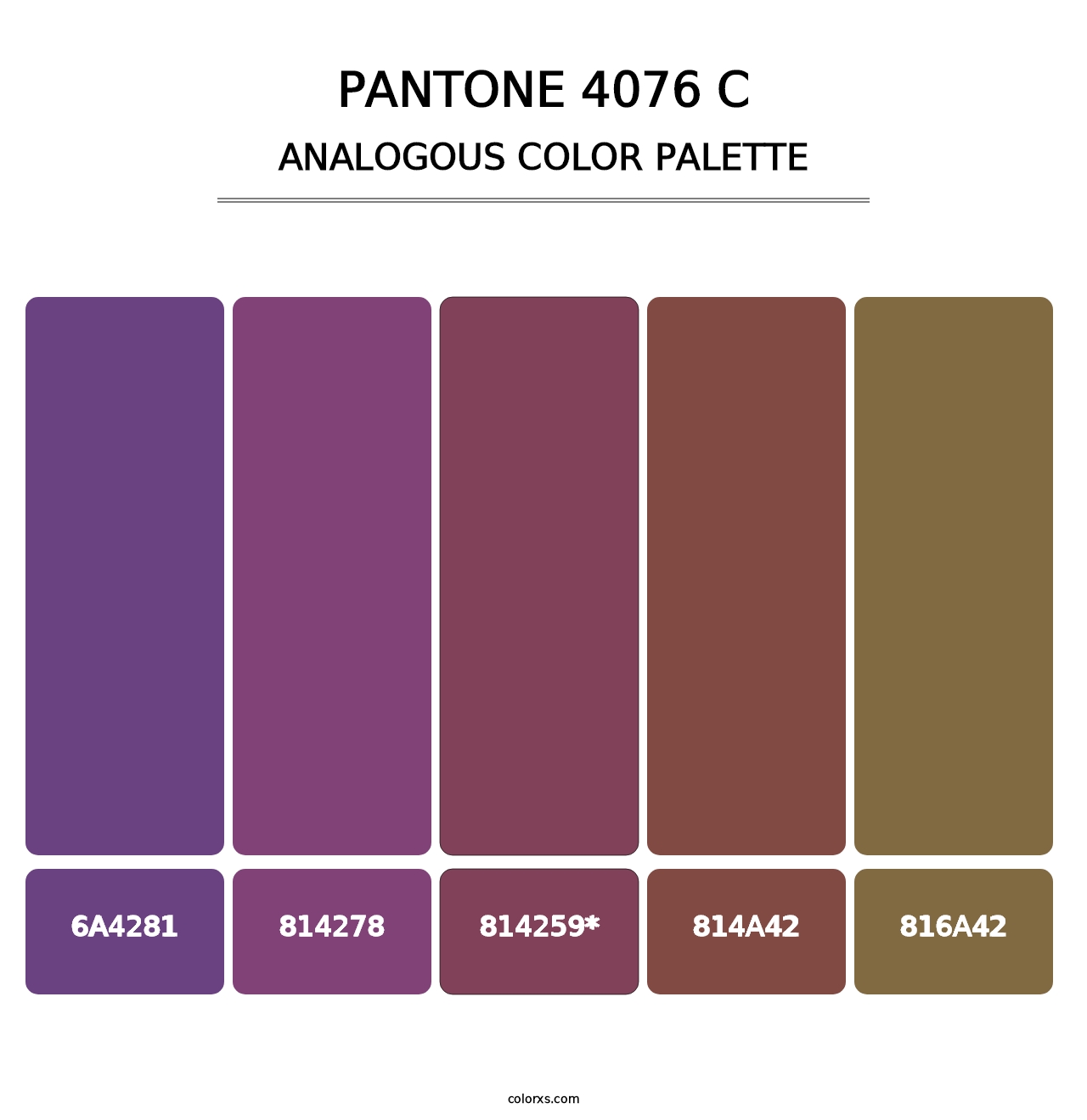 PANTONE 4076 C - Analogous Color Palette