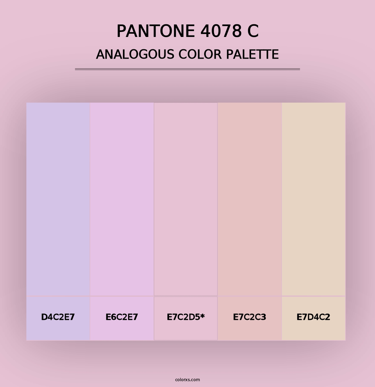 PANTONE 4078 C - Analogous Color Palette