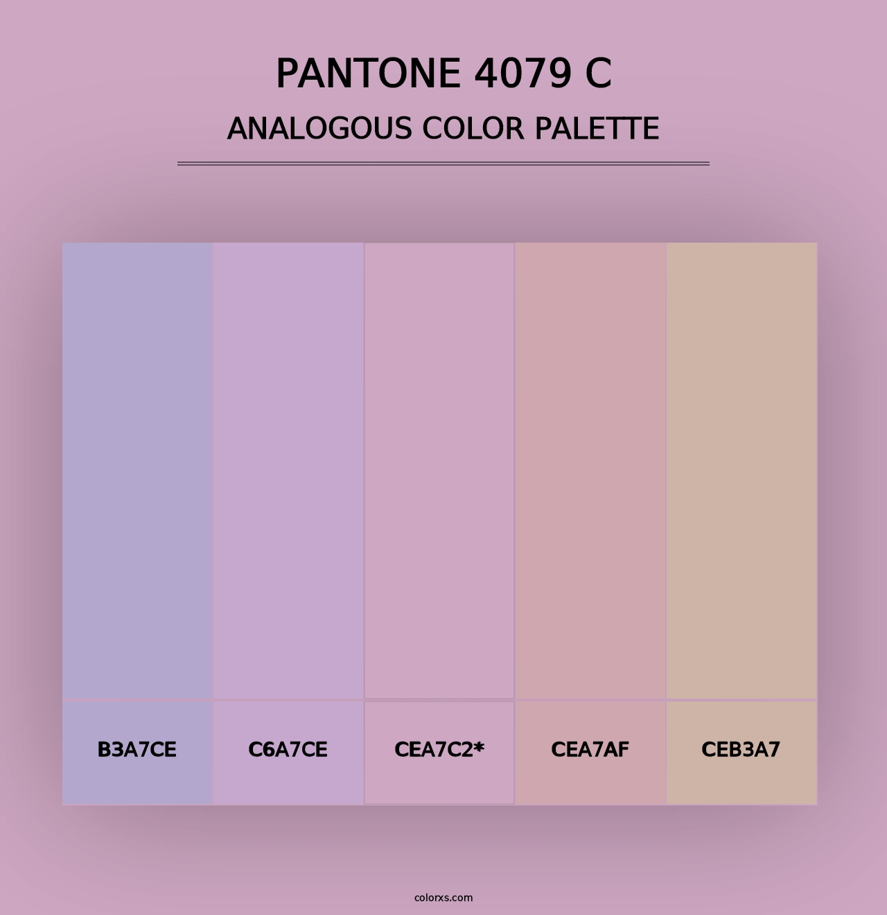 PANTONE 4079 C - Analogous Color Palette