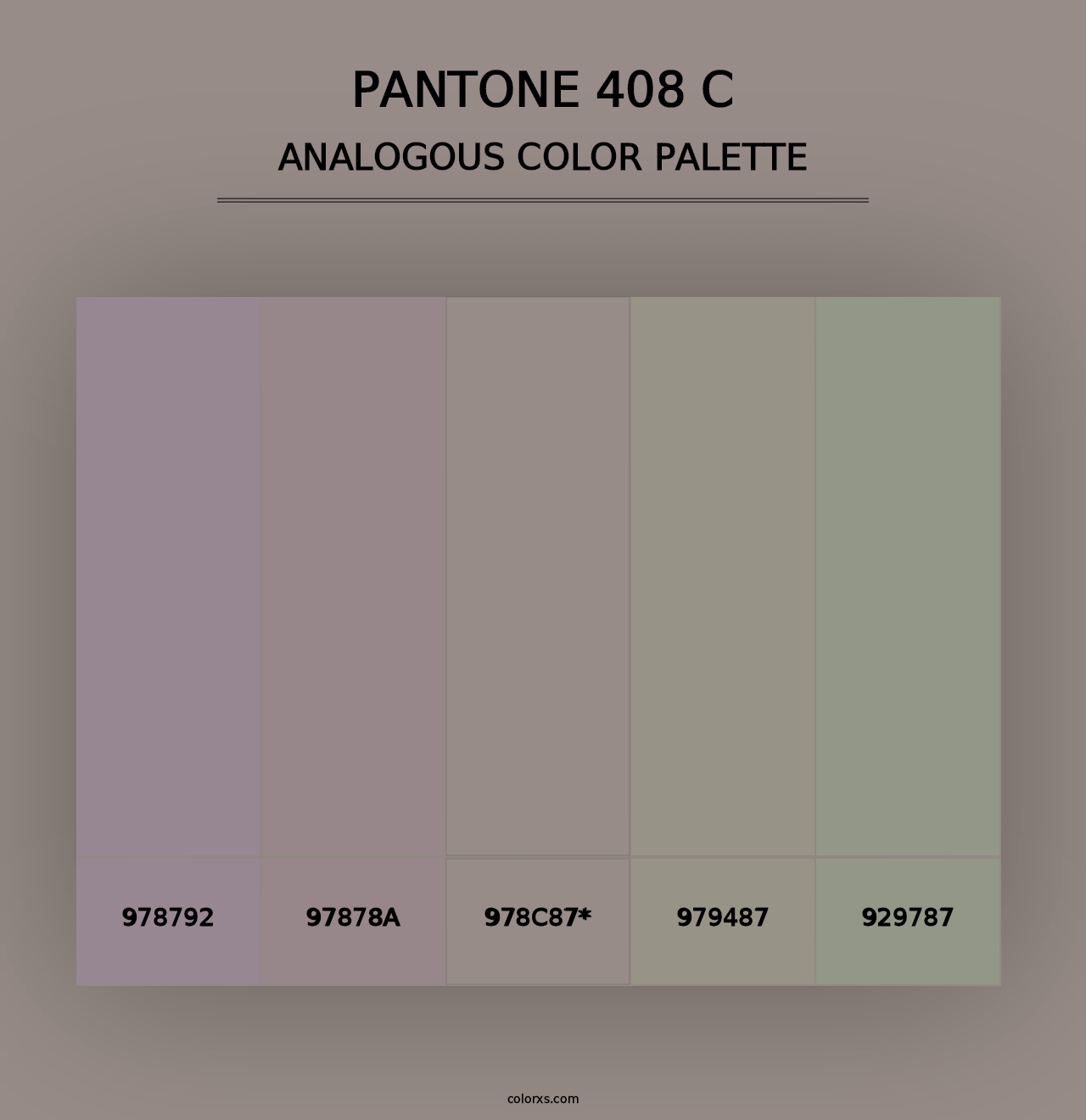 PANTONE 408 C - Analogous Color Palette