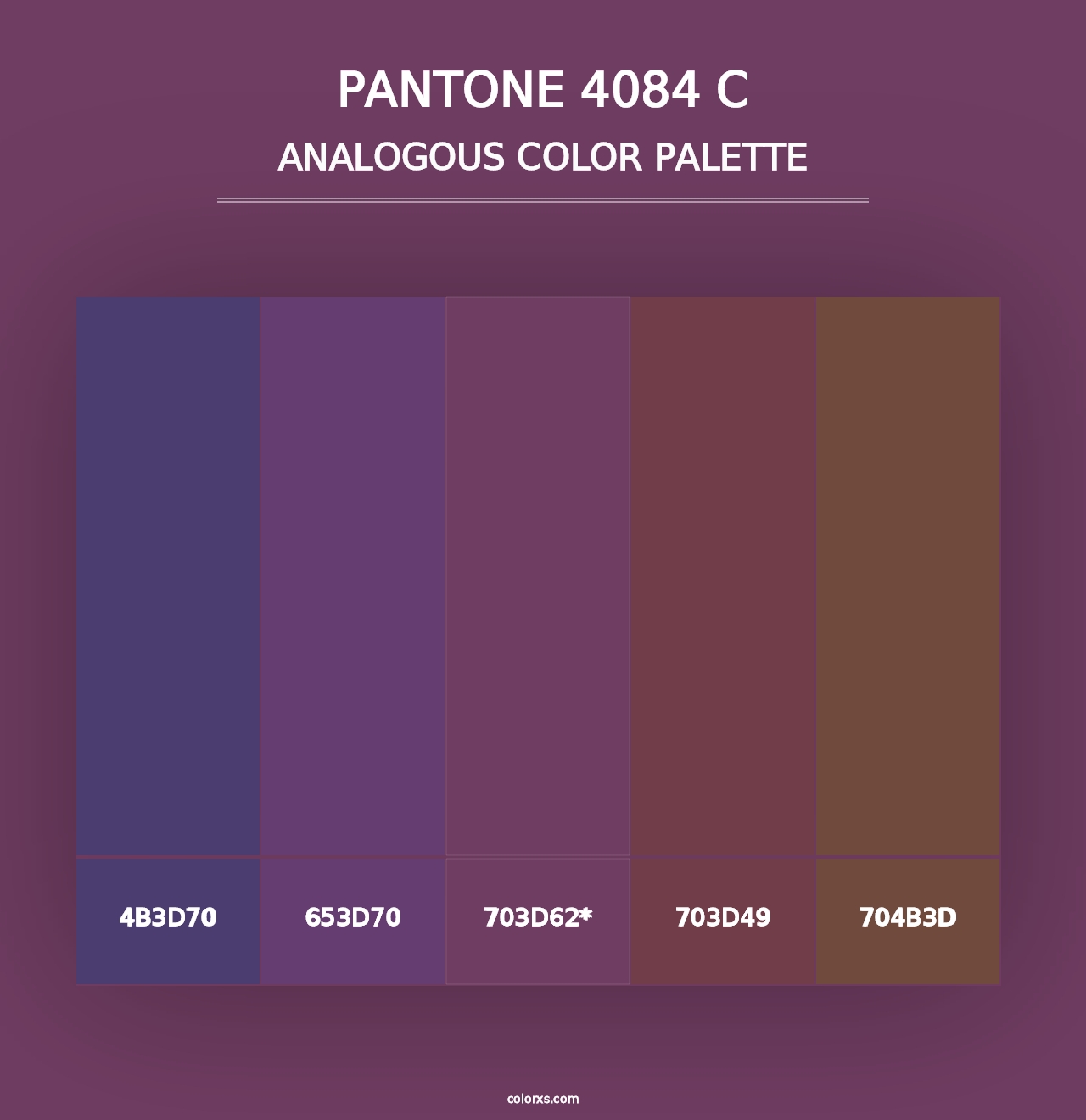 PANTONE 4084 C - Analogous Color Palette