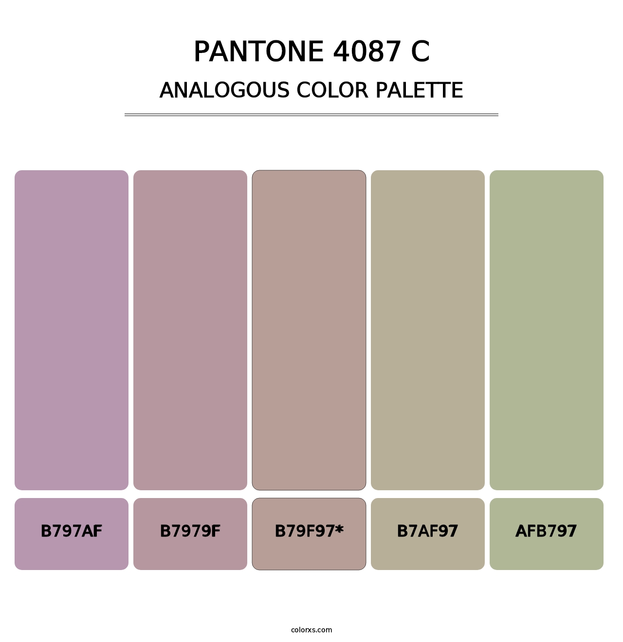 PANTONE 4087 C - Analogous Color Palette