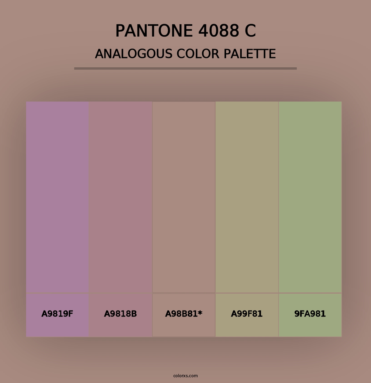 PANTONE 4088 C - Analogous Color Palette