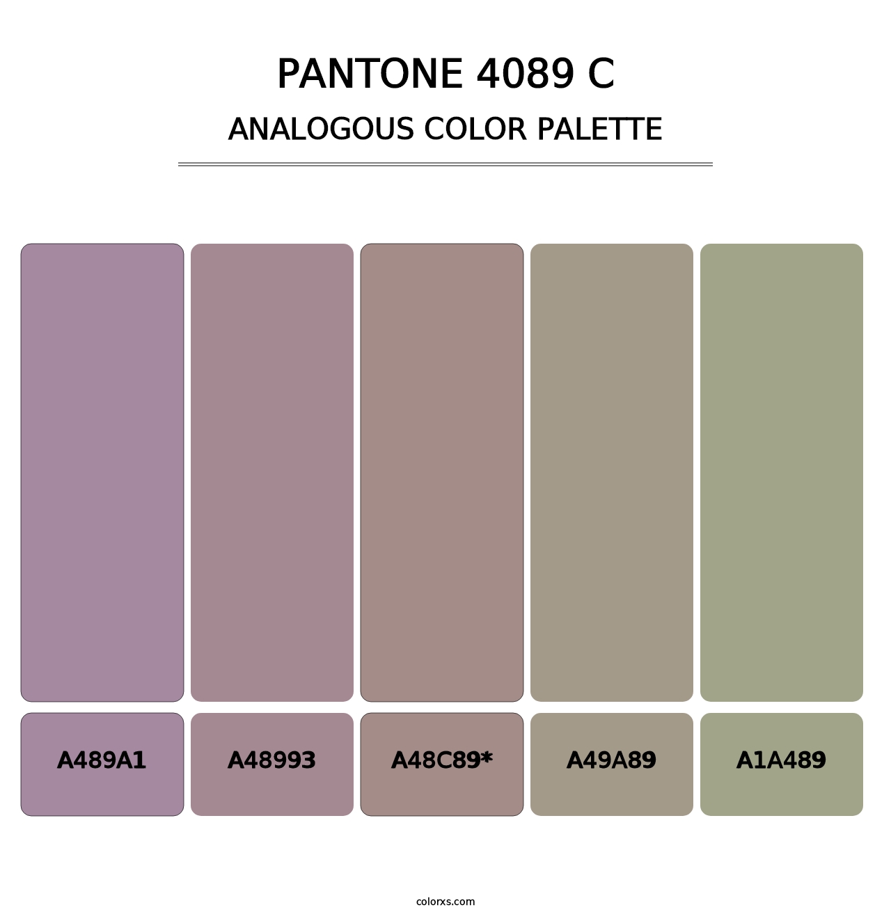 PANTONE 4089 C - Analogous Color Palette