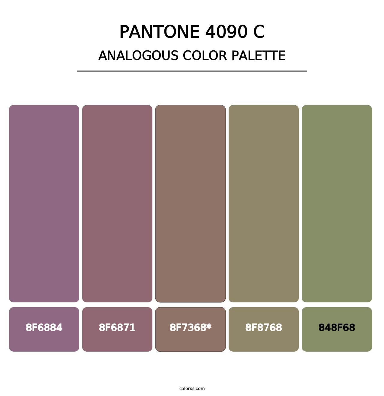 PANTONE 4090 C - Analogous Color Palette