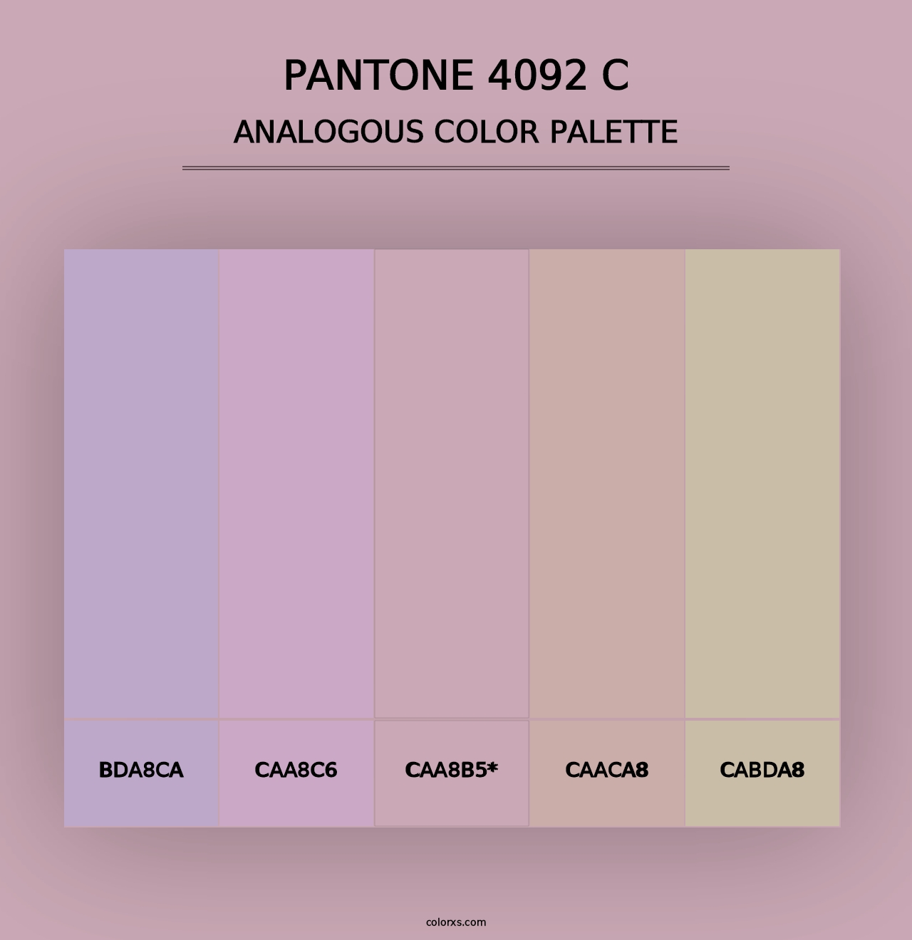 PANTONE 4092 C - Analogous Color Palette