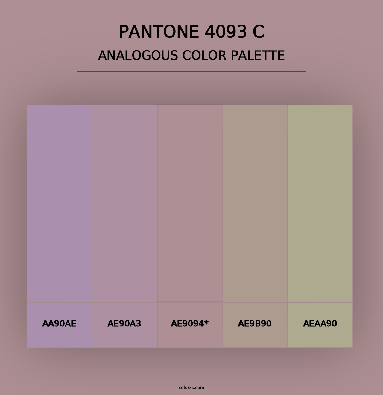 PANTONE 4093 C - Analogous Color Palette