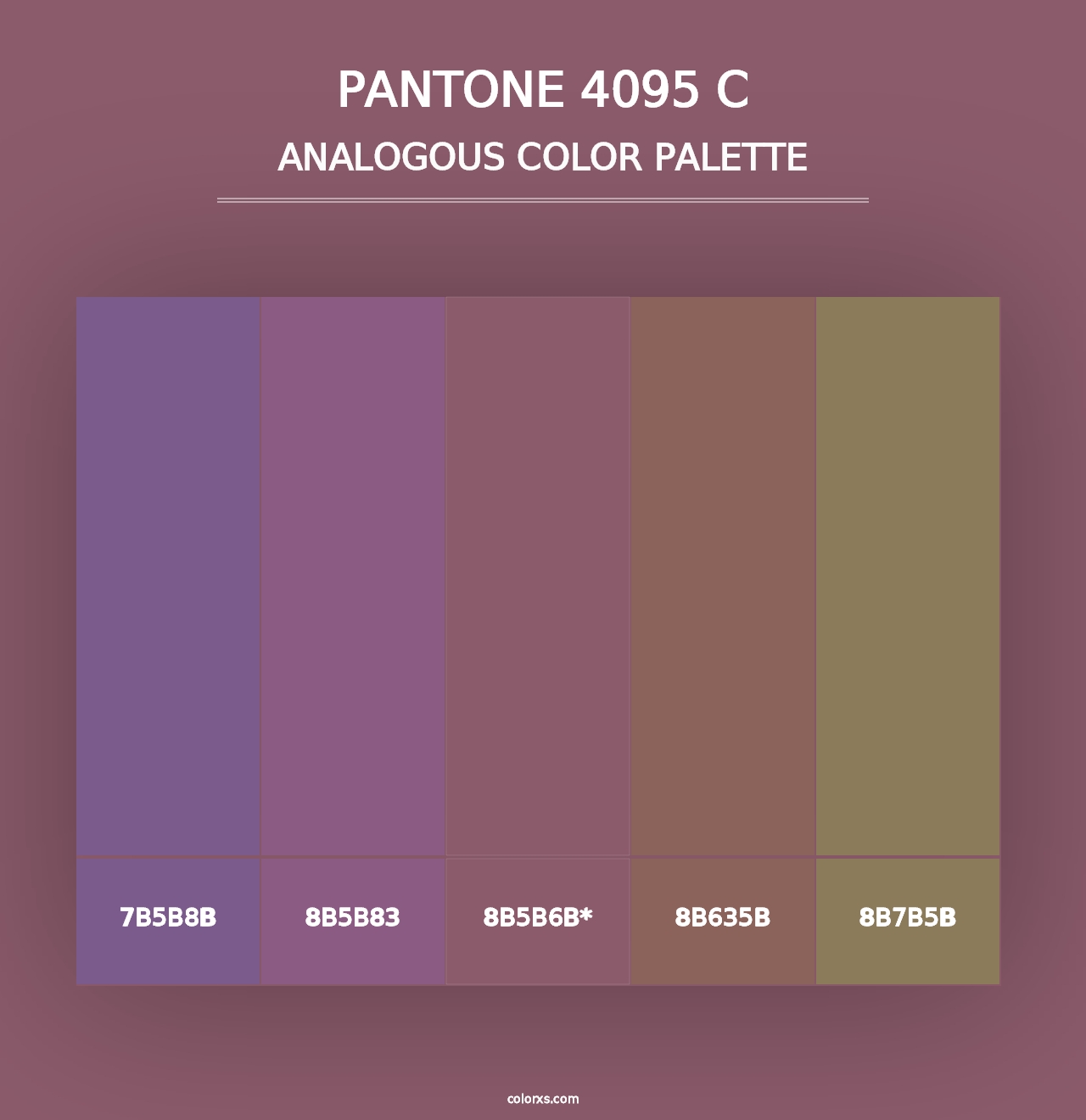 PANTONE 4095 C - Analogous Color Palette