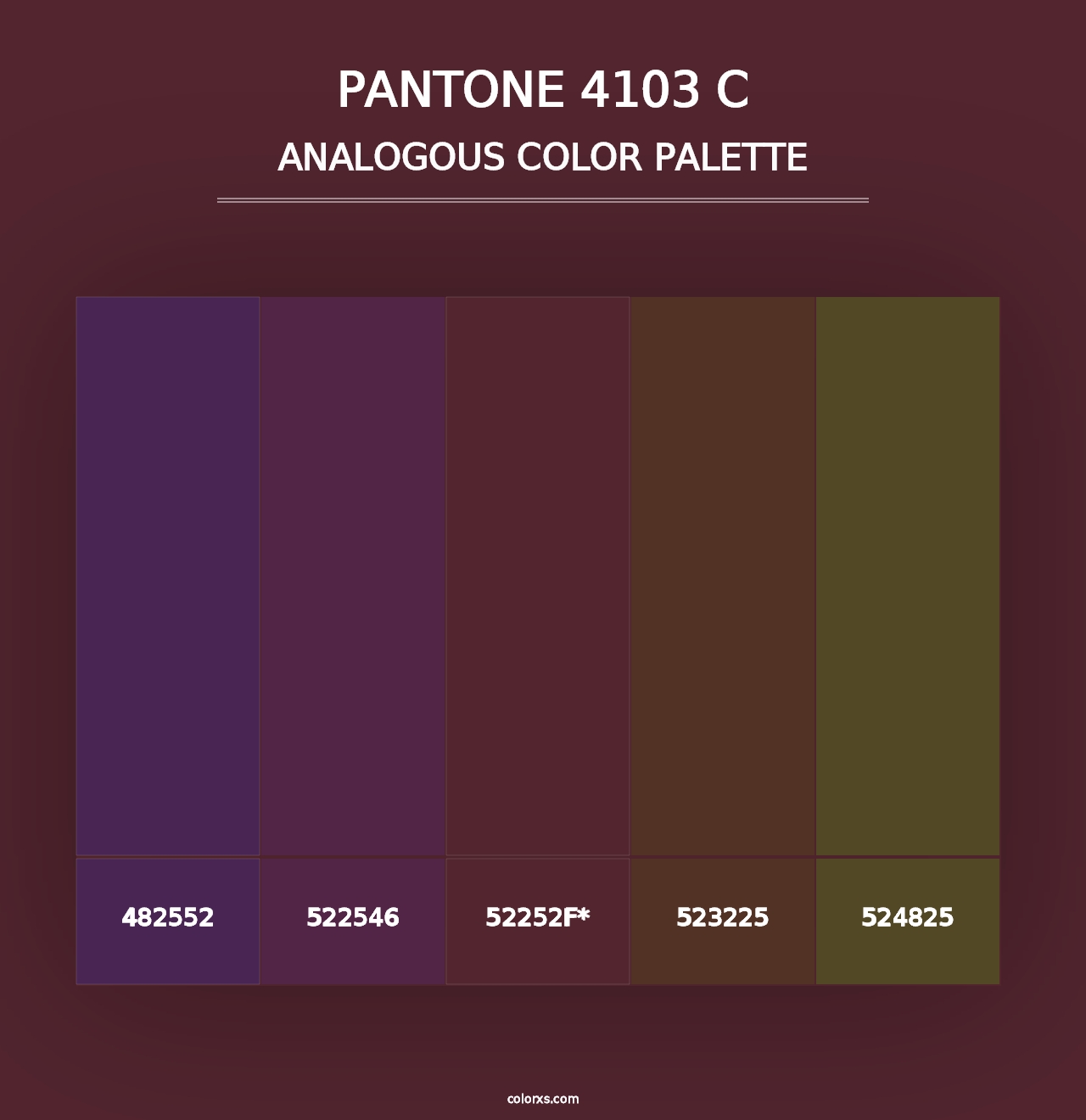 PANTONE 4103 C - Analogous Color Palette