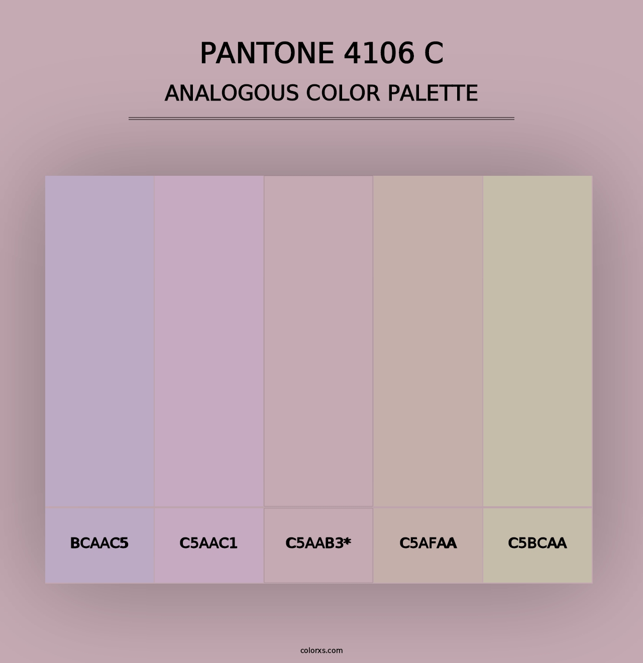 PANTONE 4106 C - Analogous Color Palette