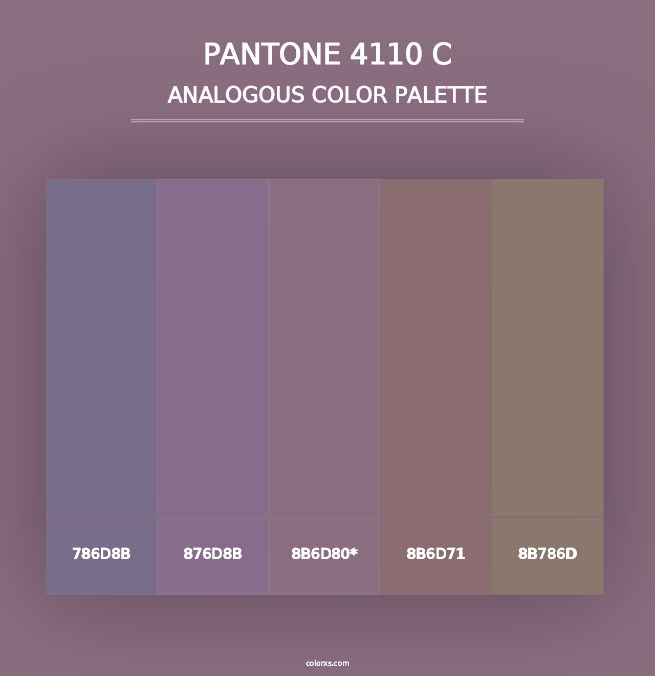 PANTONE 4110 C - Analogous Color Palette